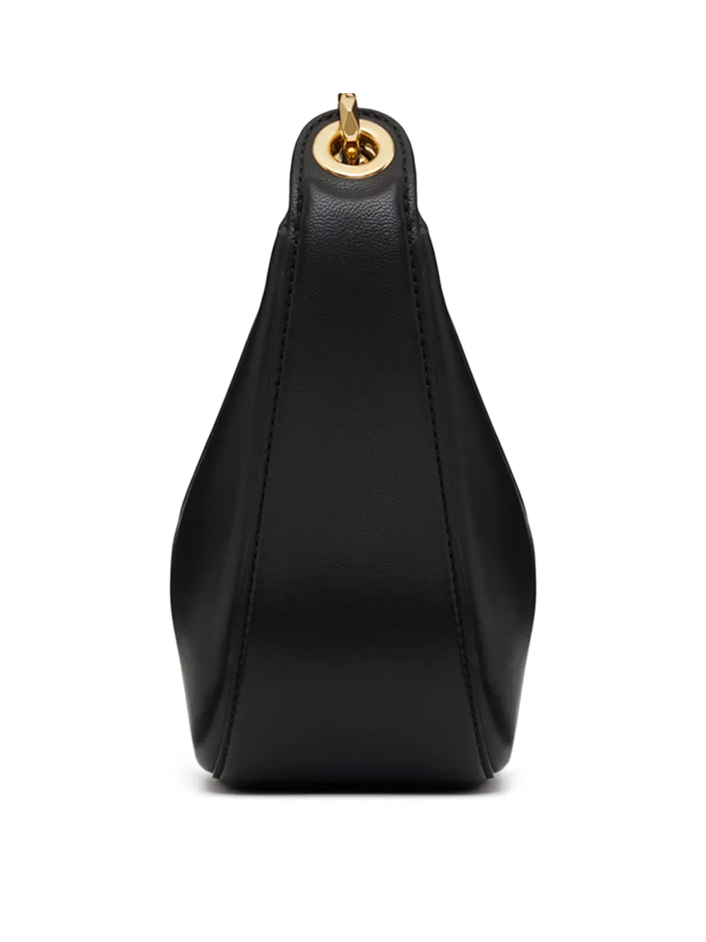 Valentino Garavani Mini Hobo Vlogo Umhängetasche aus schwarzem Leder