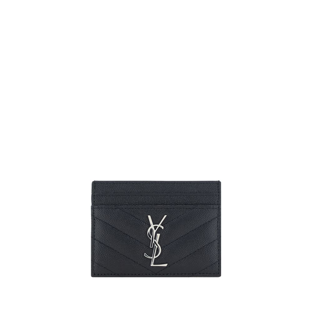 Saint Laurent Black Leather Card Holder at The Platonist
