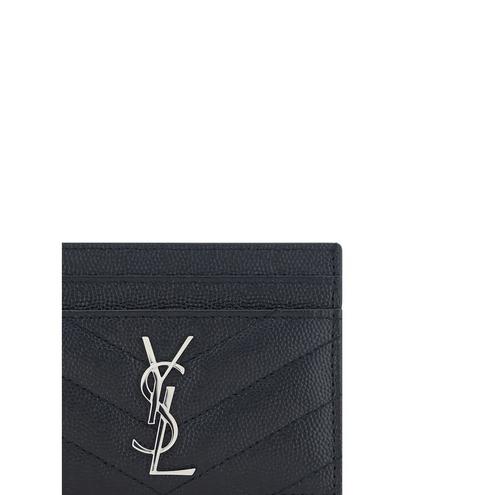 Saint Laurent Black Leather Card Holder at The Platonist