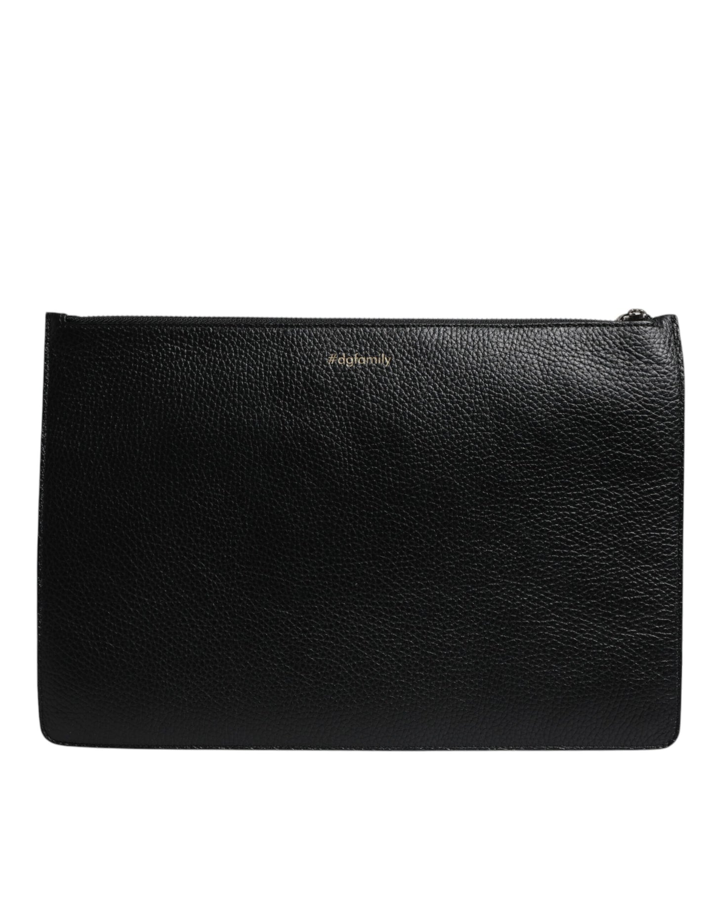 Dolce & Gabbana Schwarze Ledertasche #DGFAMILY mit Verzierung für Herren mit Reißverschluss