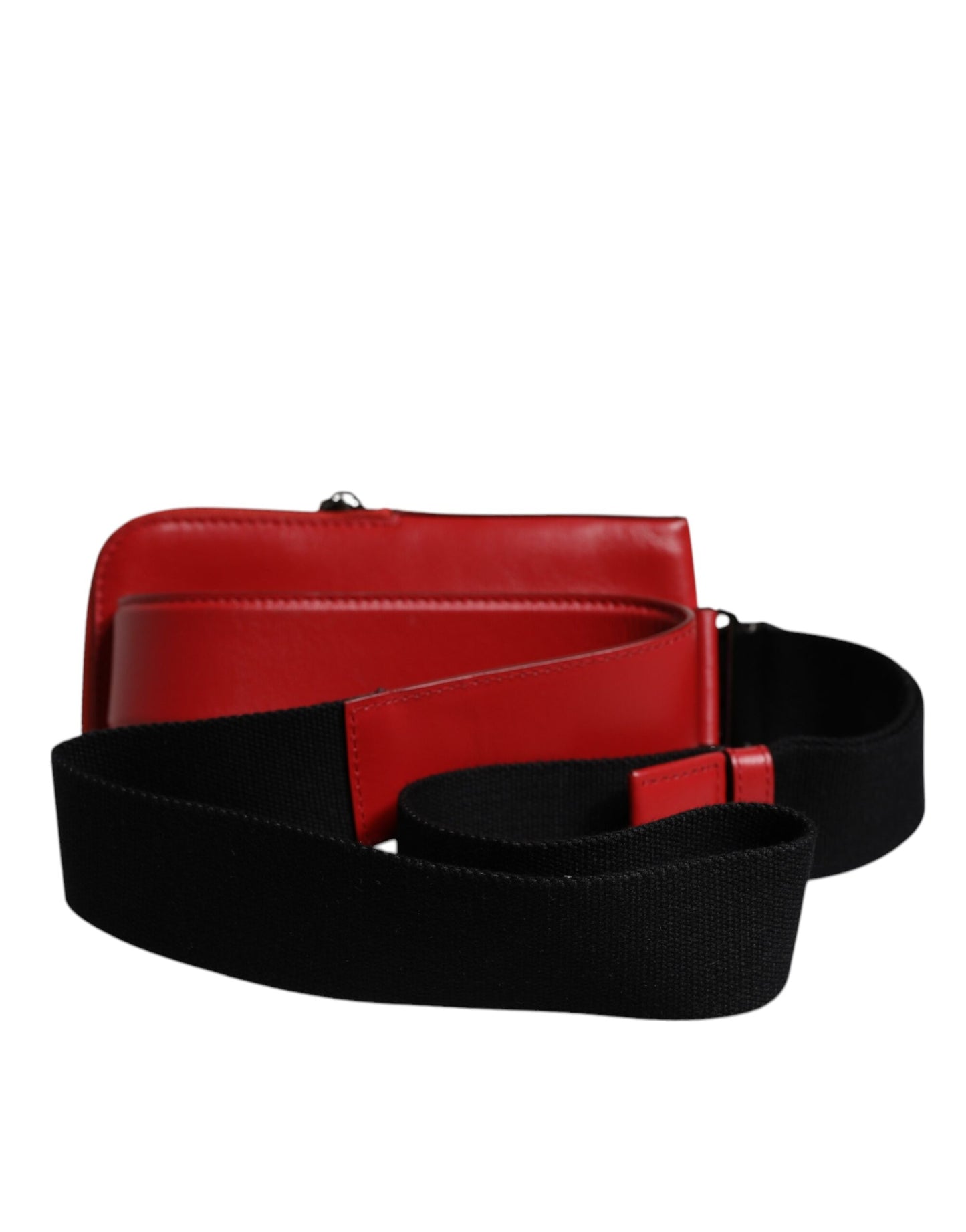 Dolce & Gabbana – Rote Kalbsleder-Logo-Geldbörse, Handygürtel, Hüfttasche