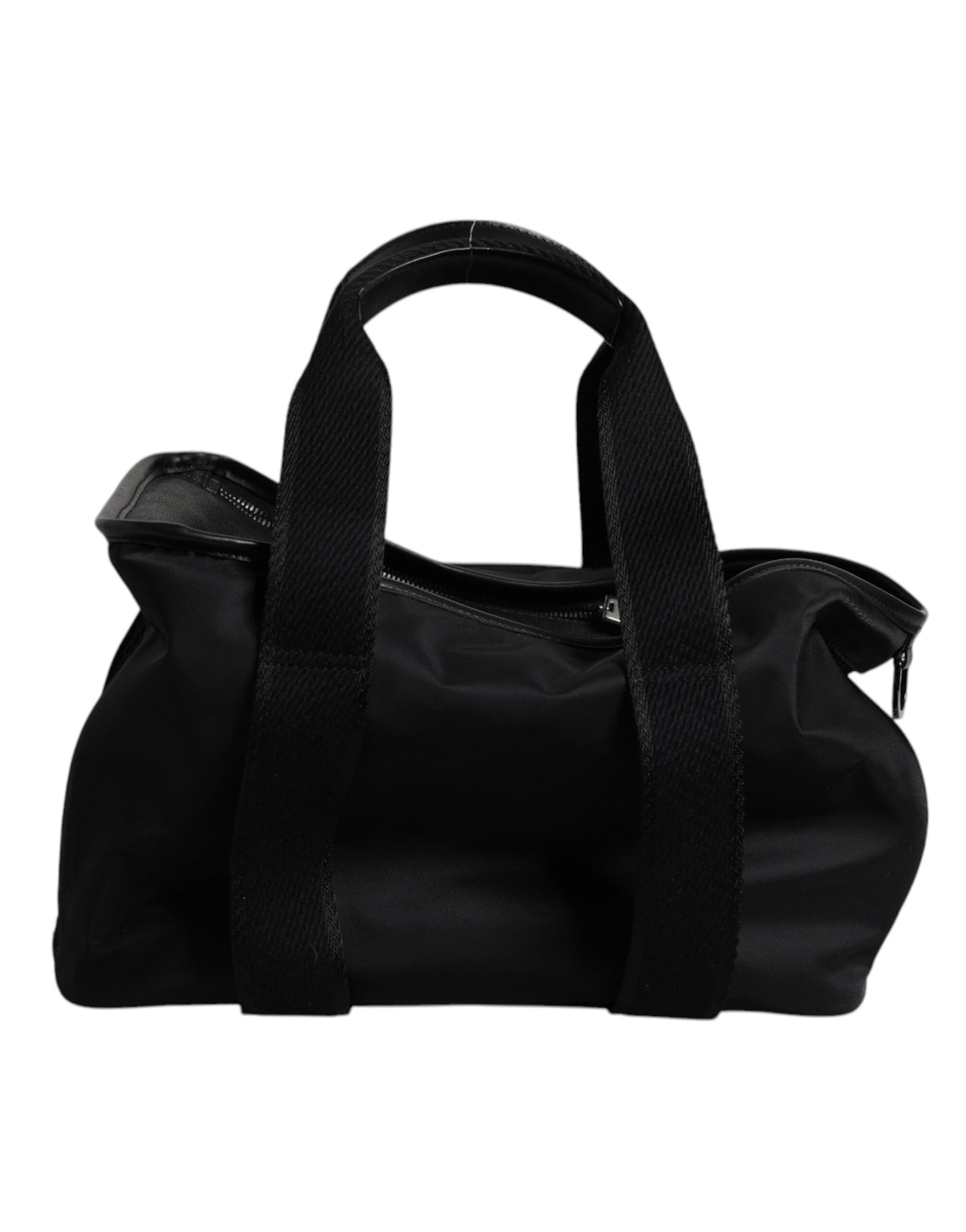 Dolce & Gabbana – Schwarze Tragetasche mit Logo-Schild und Schultergurt für Haustiere