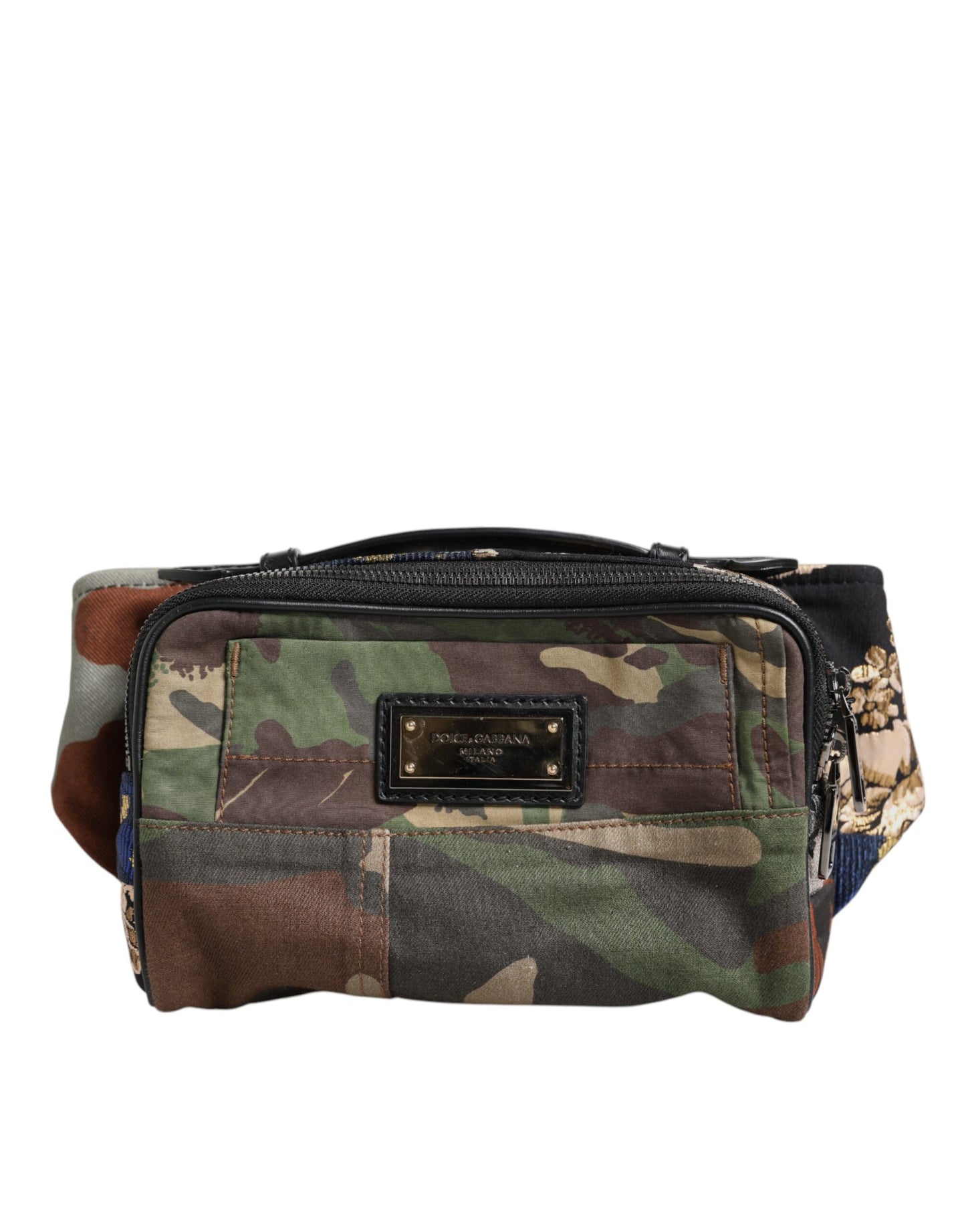 Sac banane Dolce & Gabbana à motif patchwork camouflage multicolore et logo