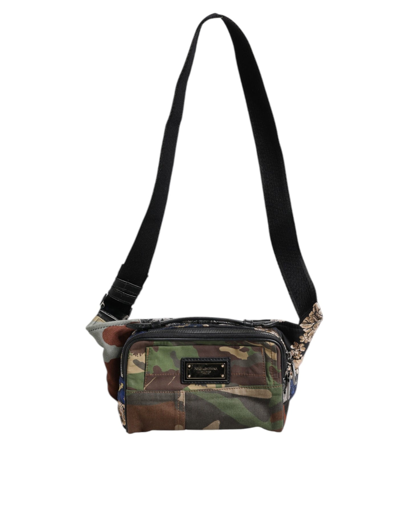 Sac banane Dolce & Gabbana à motif patchwork camouflage multicolore et logo