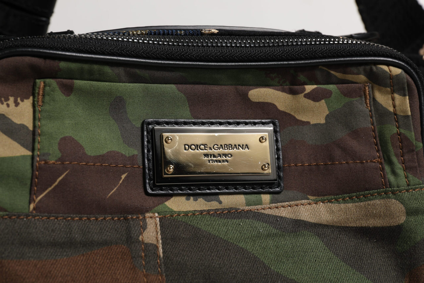 Sac banane Dolce & Gabbana à motif patchwork camouflage multicolore et logo