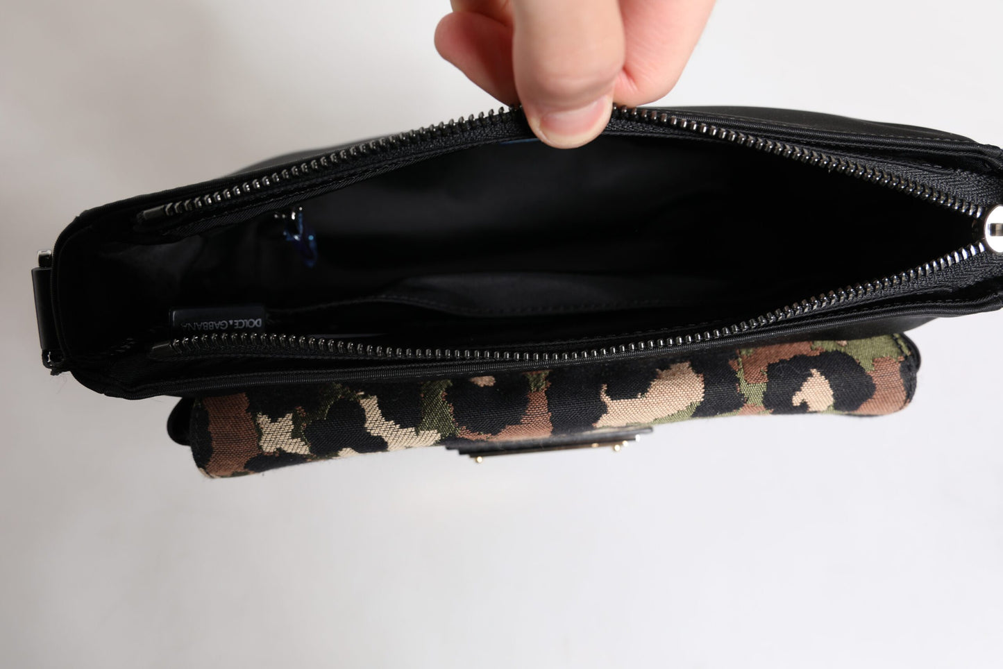 Sac bandoulière Dolce & Gabbana en jacquard léopard multicolore