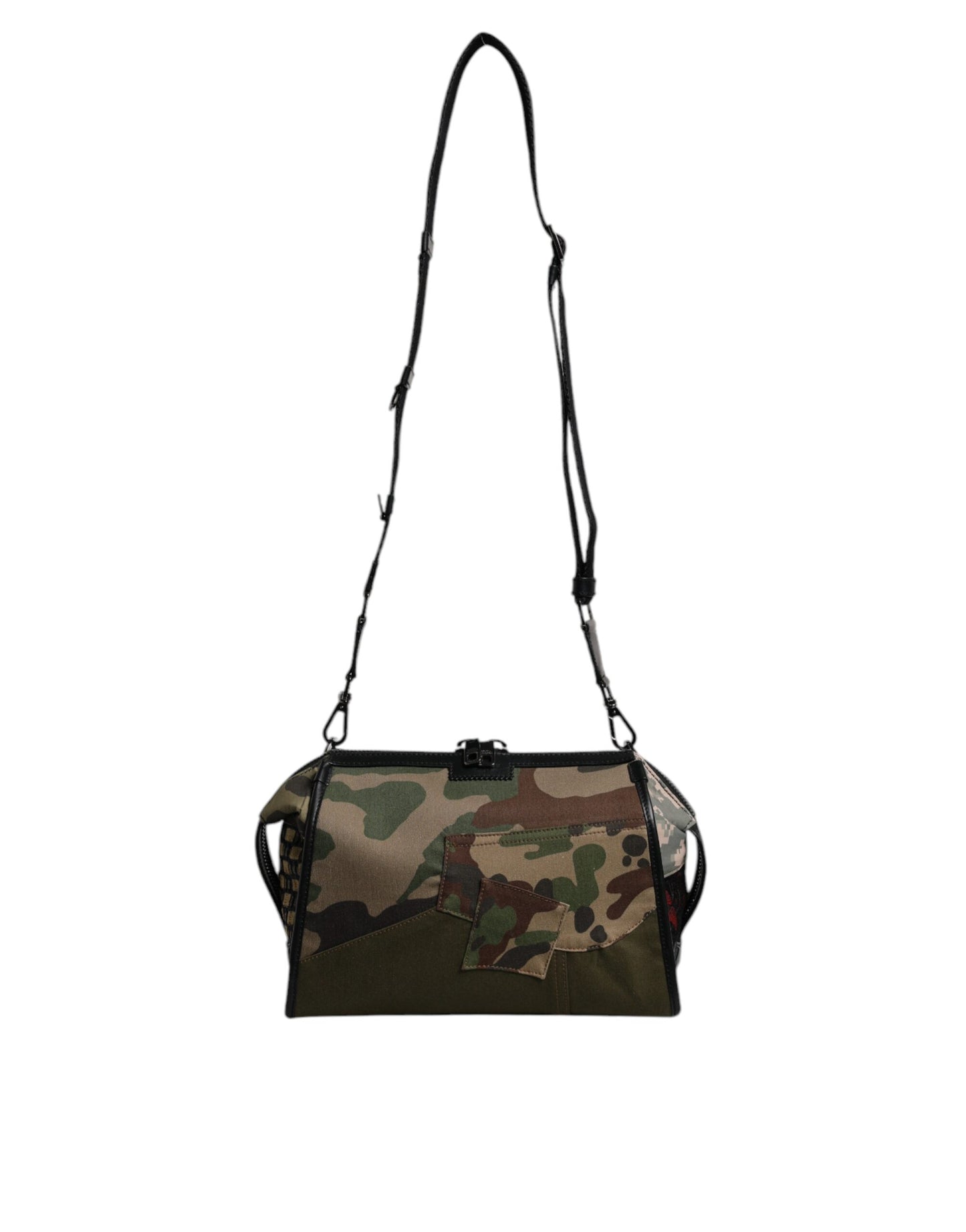 Dolce & Gabbana – Mehrfarbige Umhängetasche im Camouflage-Patchwork-Stil