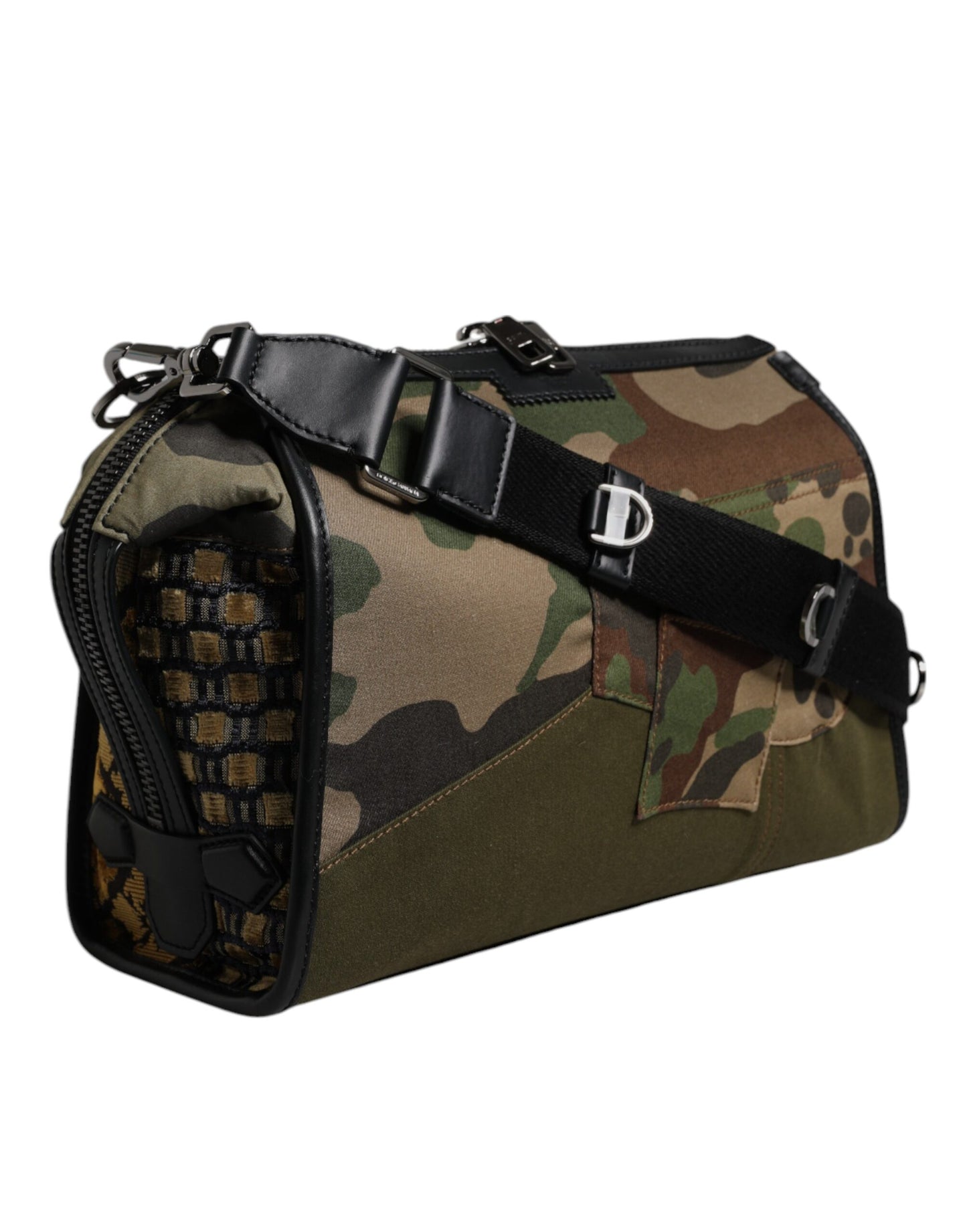 Dolce & Gabbana – Mehrfarbige Umhängetasche im Camouflage-Patchwork-Stil