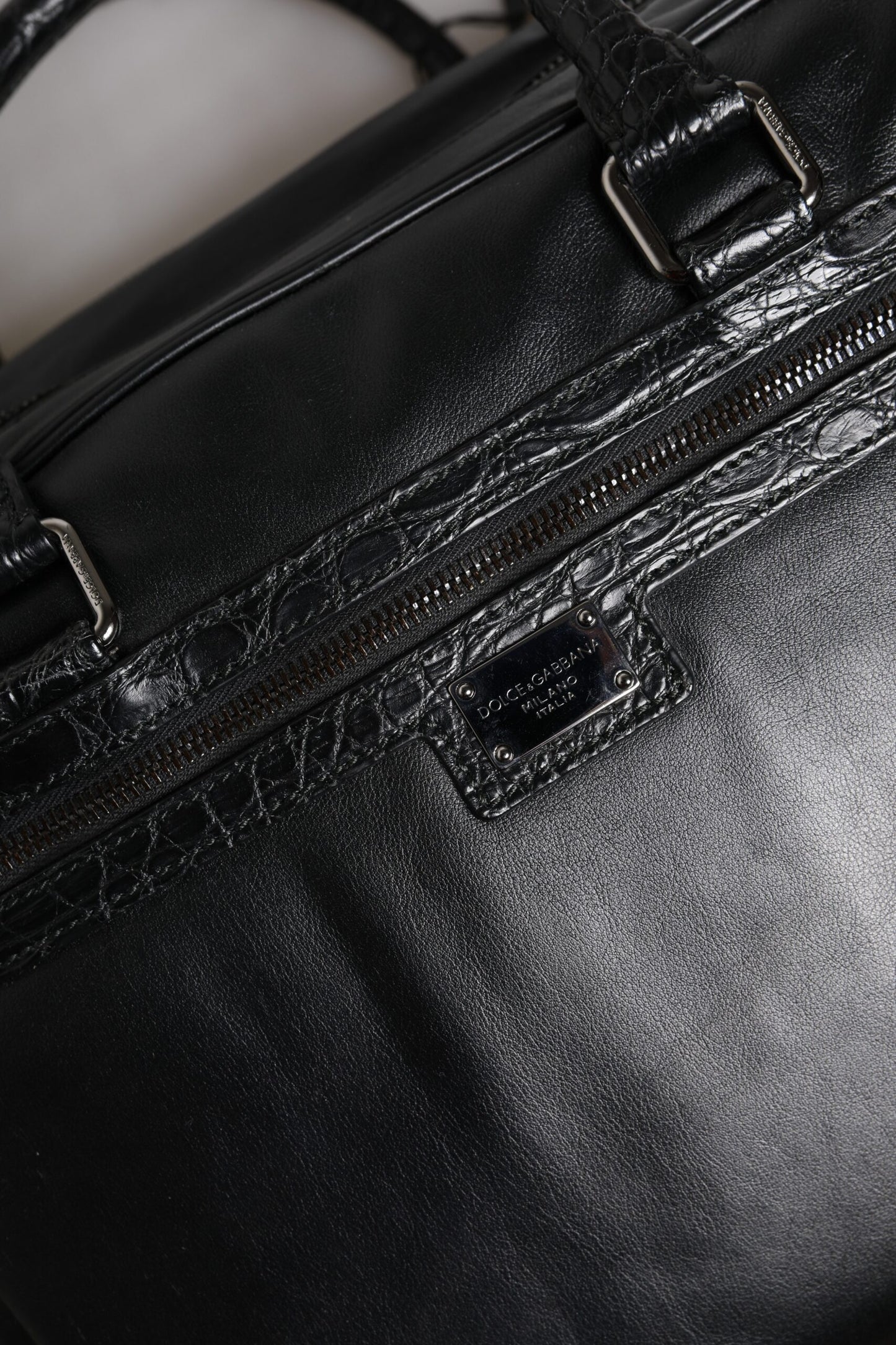 Dolce & Gabbana – Schwarze Messenger-Tasche aus Leder mit Schultergurt
