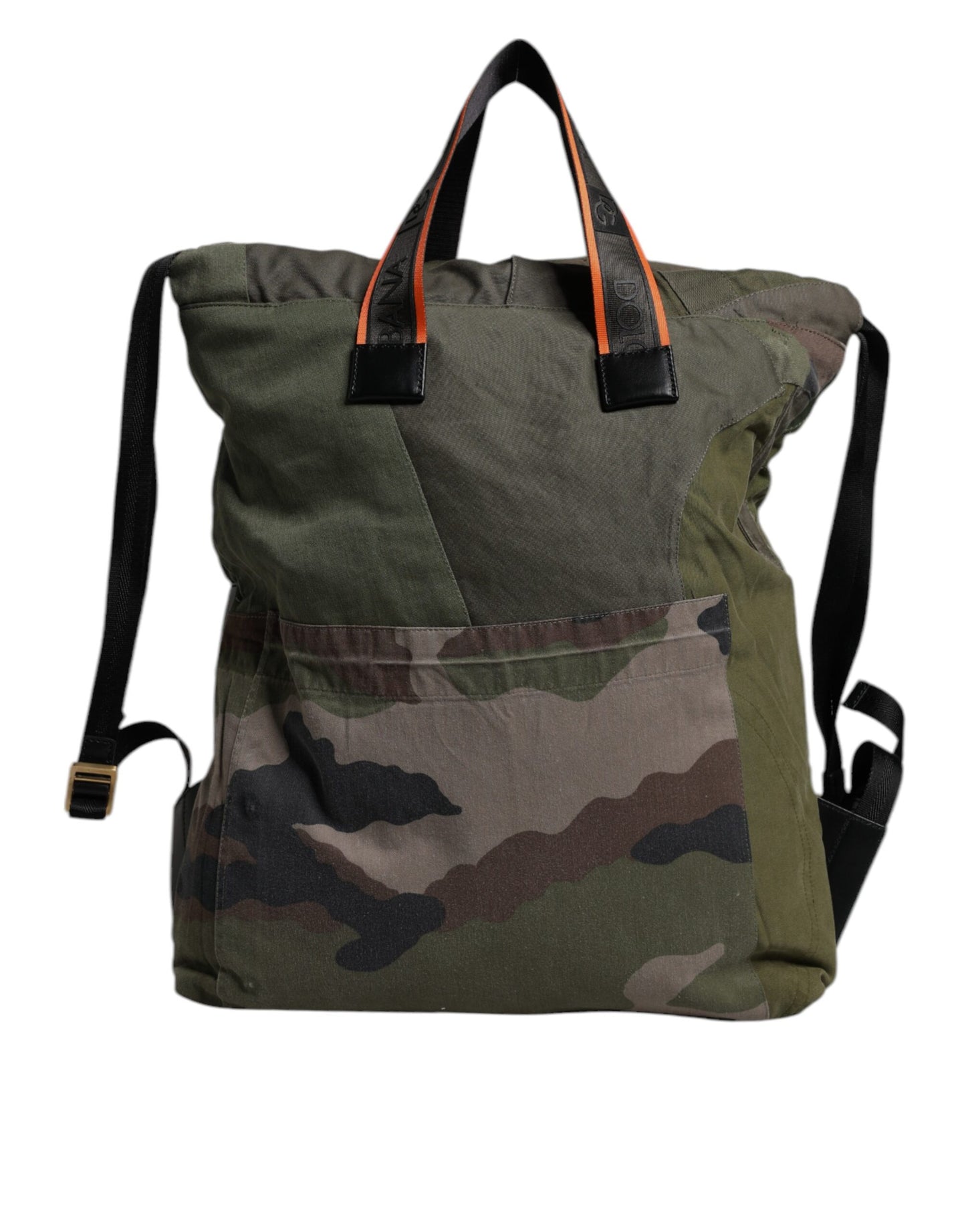 Sac à dos patchwork vert militaire Dolce & Gabbana