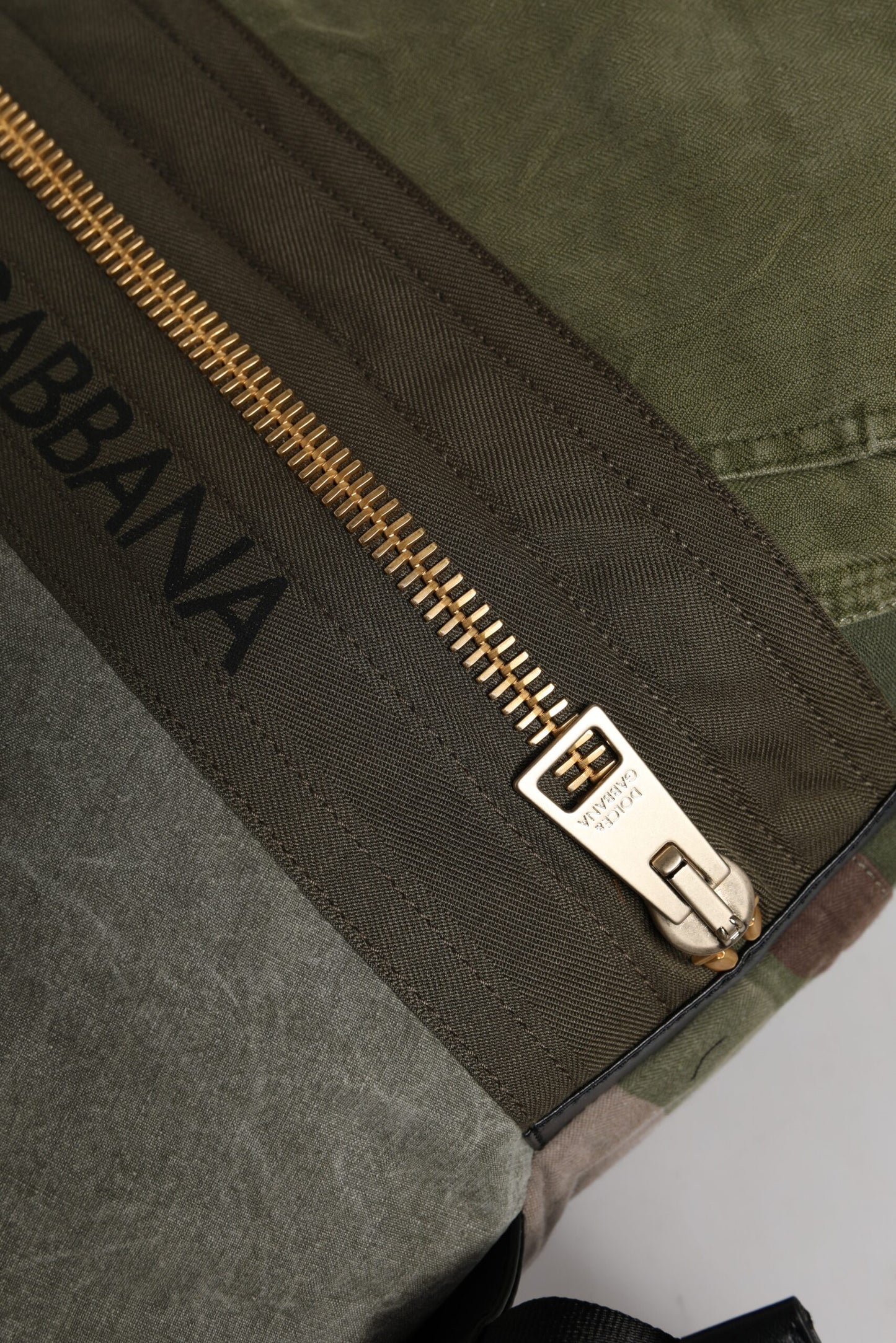 Sac à dos patchwork vert militaire Dolce & Gabbana