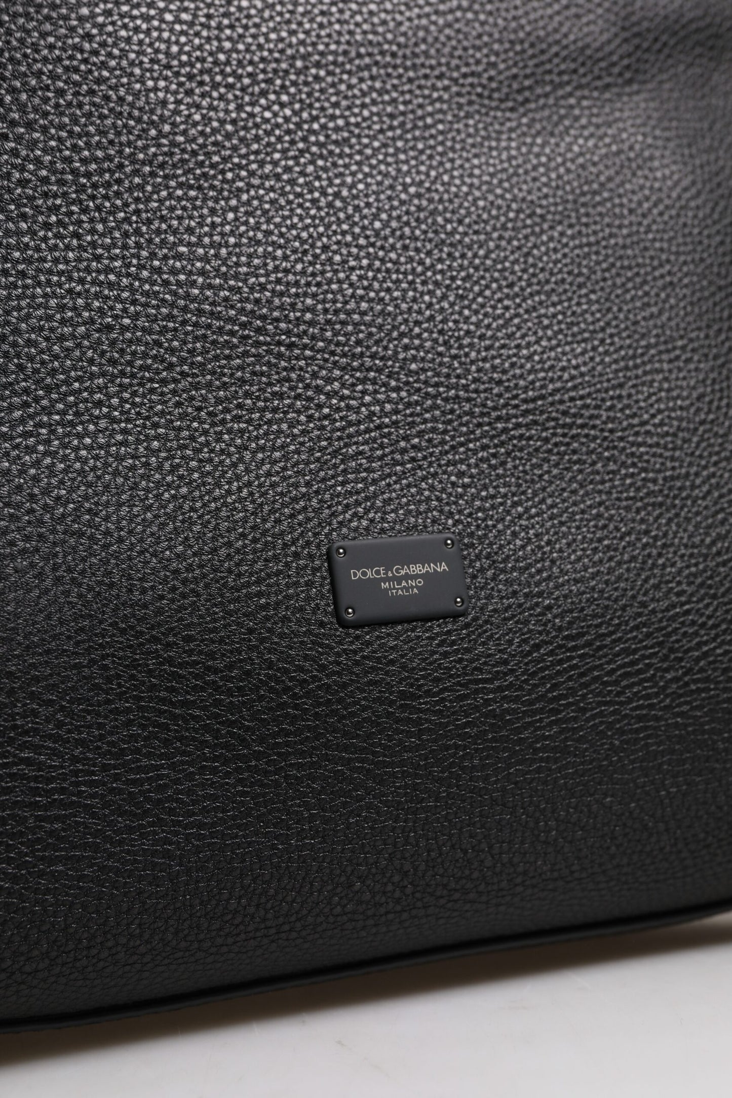 Dolce & Gabbana – Reisetasche aus schwarzem Kalbsleder mit Schulterriemen