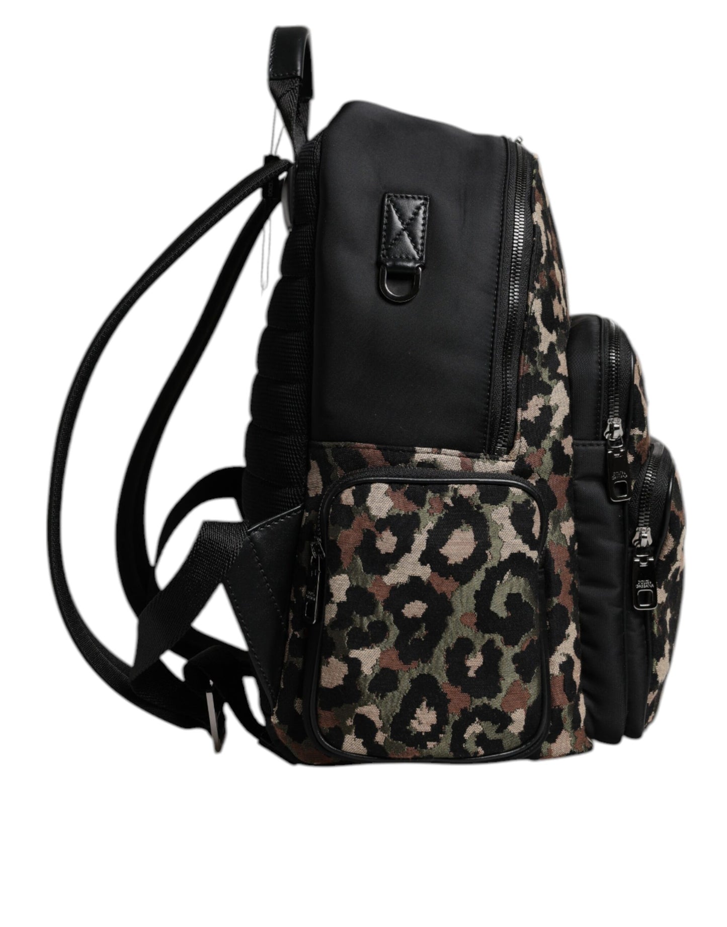 Sac à dos Dolce & Gabbana pour homme avec plaque logo DG et imprimé léopard multicolore