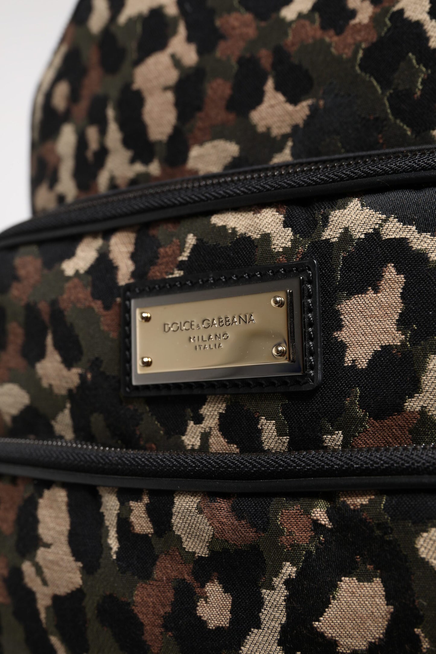 Sac à dos Dolce & Gabbana pour homme avec plaque logo DG et imprimé léopard multicolore