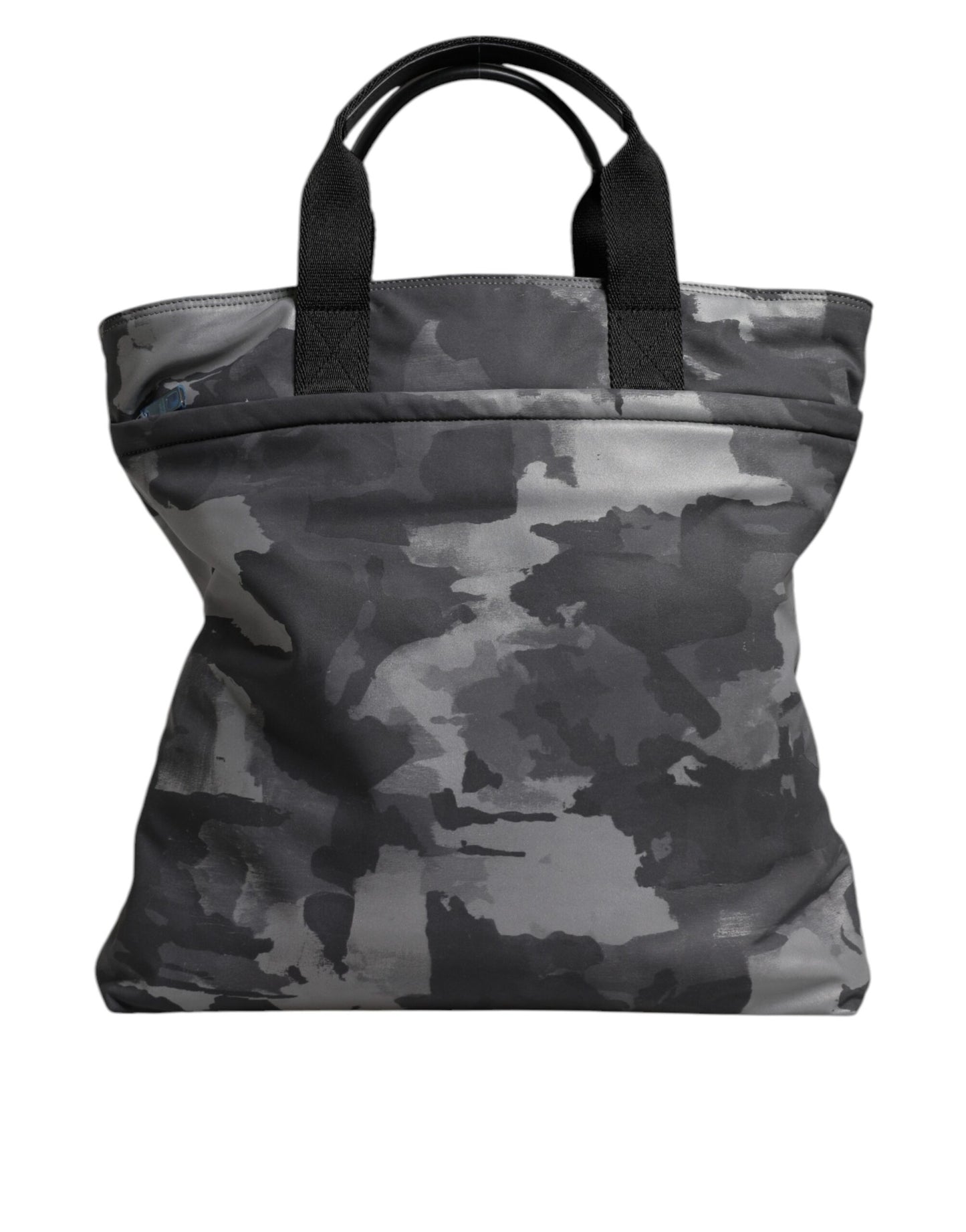 Sac fourre-tout en coton camouflage gris Dolce & Gabbana à compartiments multiples