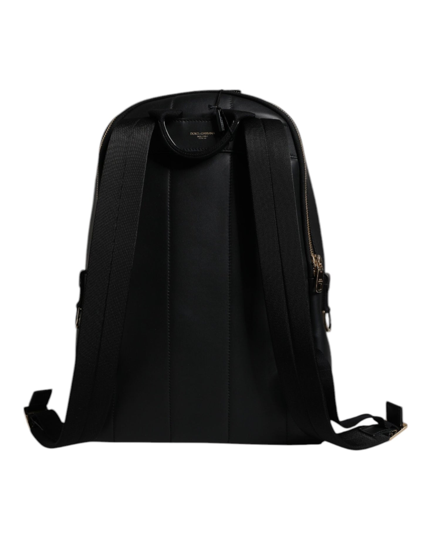 Dolce & Gabbana – Schwarzer Reiserucksack aus Leder mit DG-Logoprint