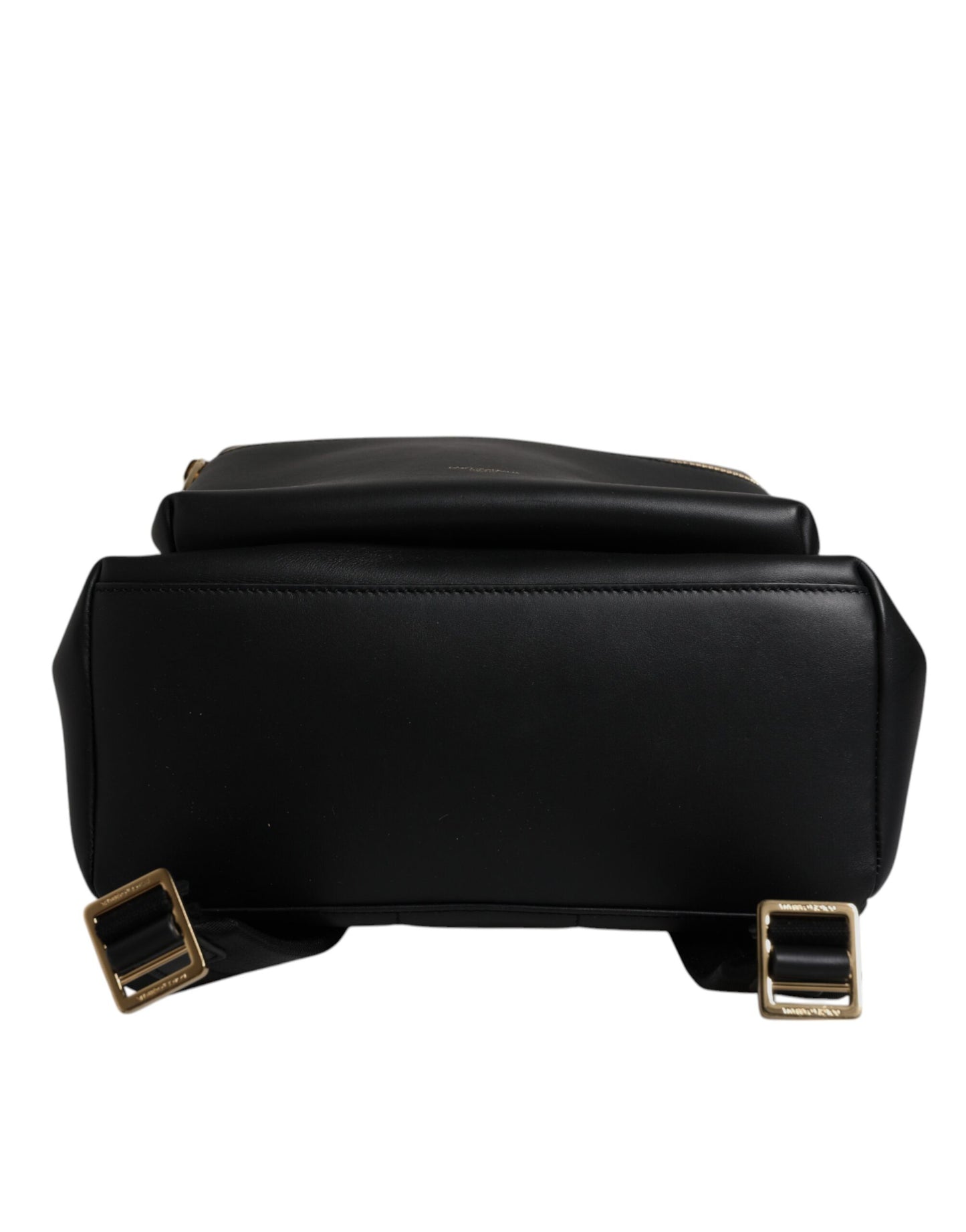 Dolce & Gabbana – Schwarzer Reiserucksack aus Leder mit DG-Logoprint