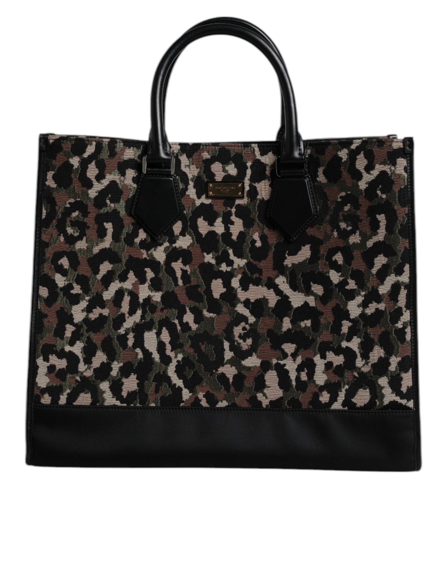 Sac cabas à bandoulière Dolce & Gabbana multicolore motif léopard