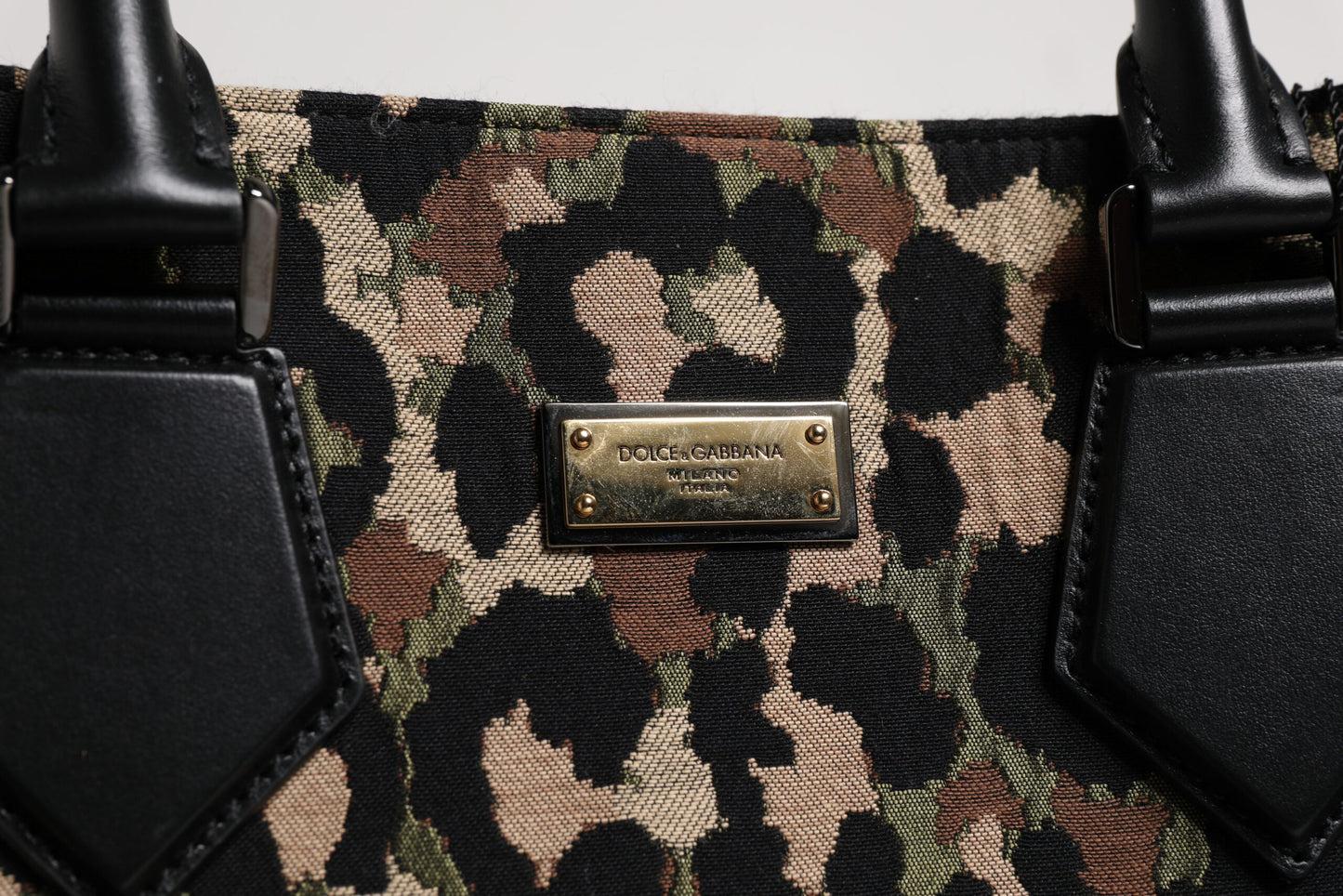Sac cabas à bandoulière Dolce & Gabbana multicolore motif léopard
