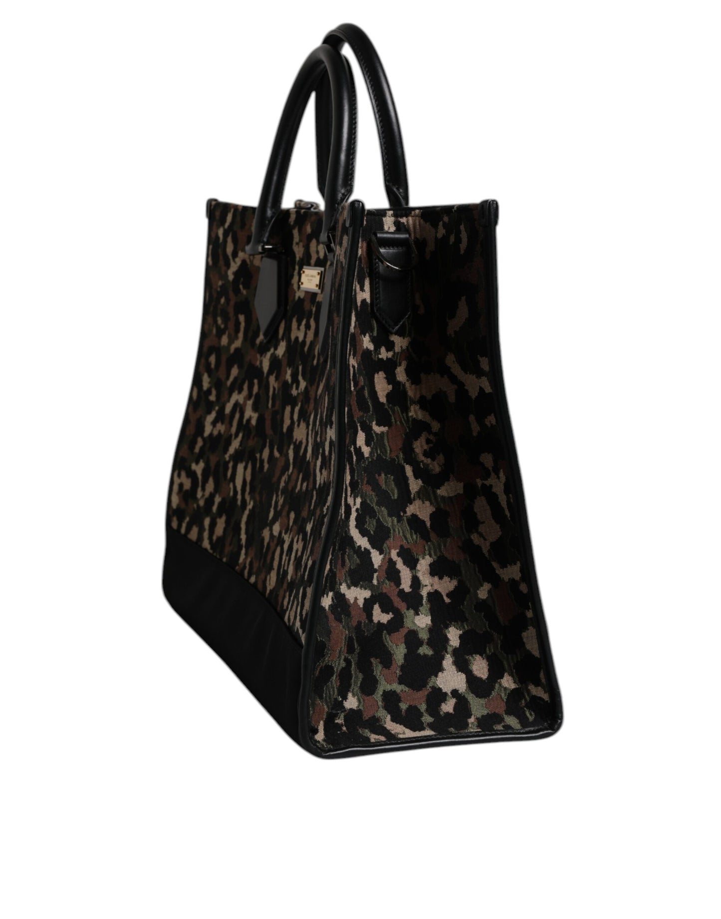 Sac cabas à bandoulière Dolce & Gabbana multicolore motif léopard