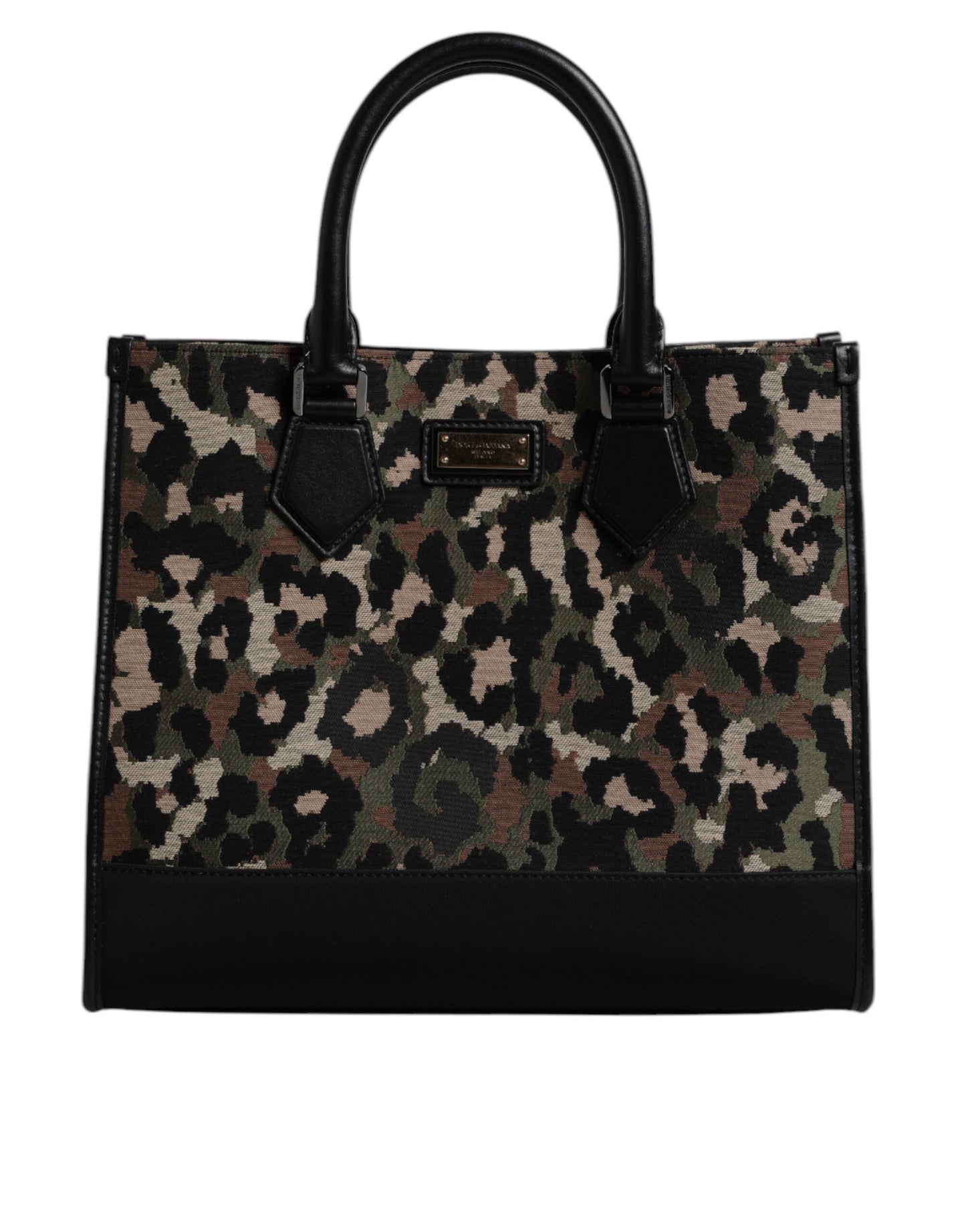 Sac cabas à bandoulière Dolce & Gabbana multicolore motif léopard