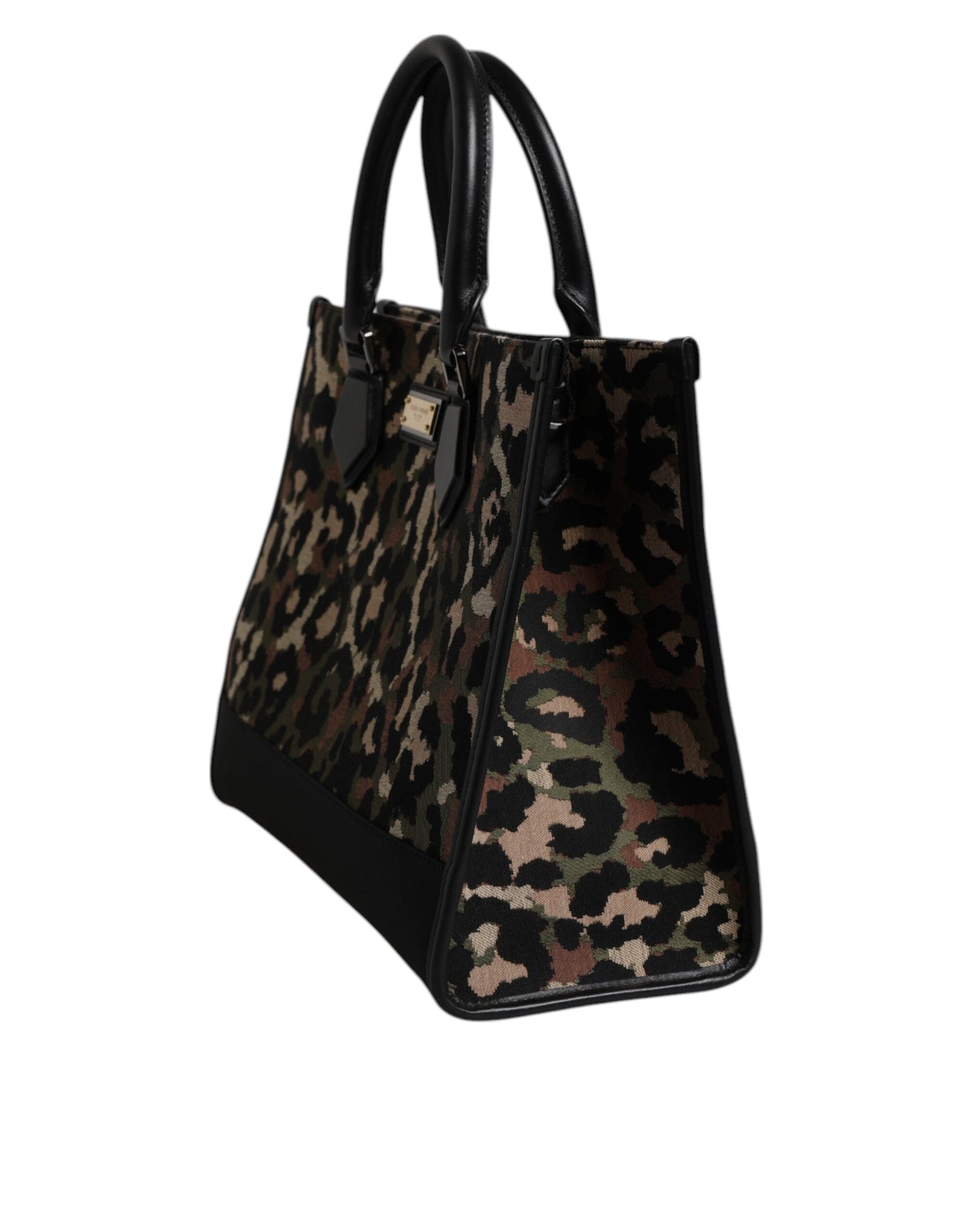 Sac cabas à bandoulière Dolce & Gabbana multicolore motif léopard