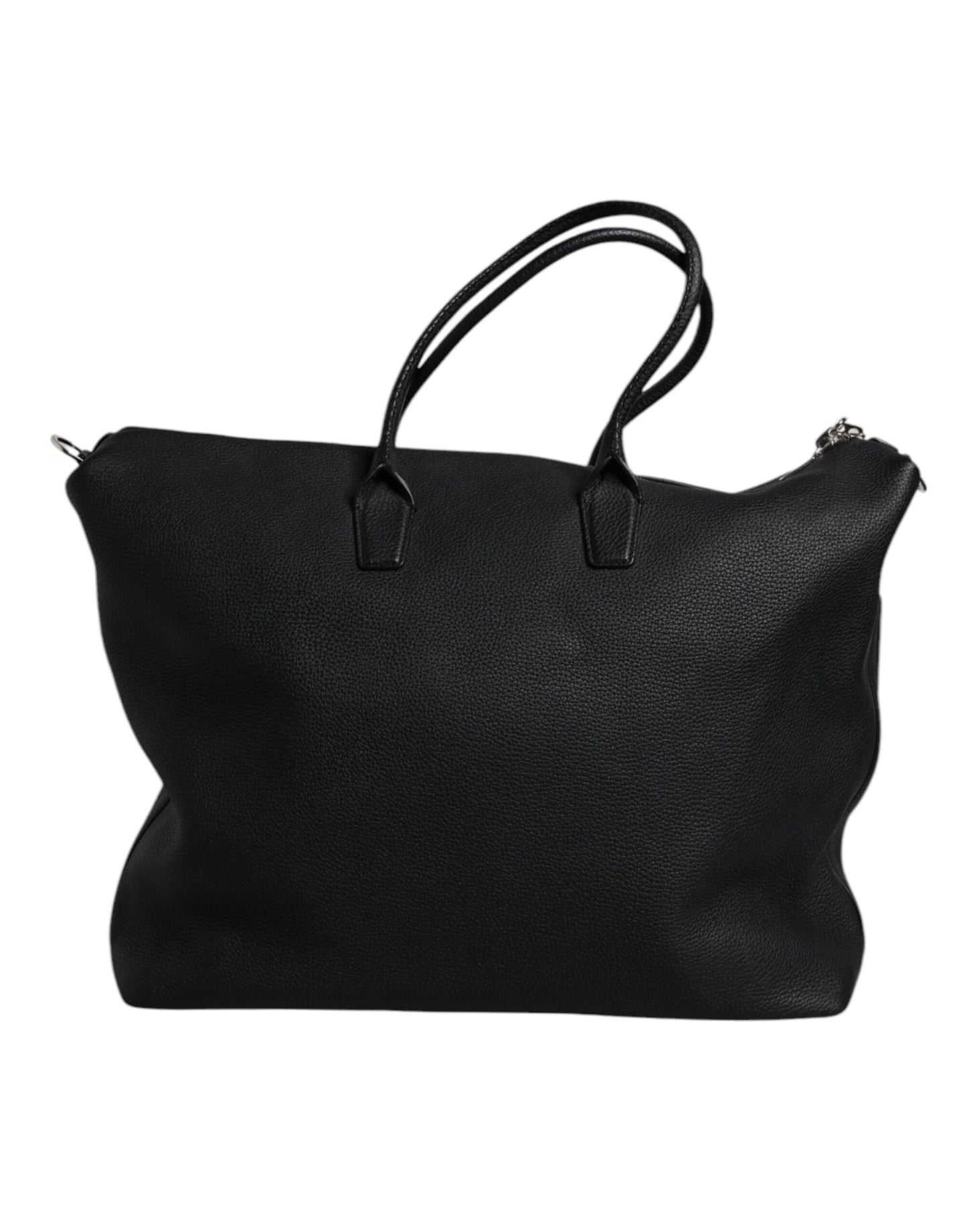 Dolce & Gabbana – Reisetasche aus schwarzem Kalbsleder mit Schulterriemen