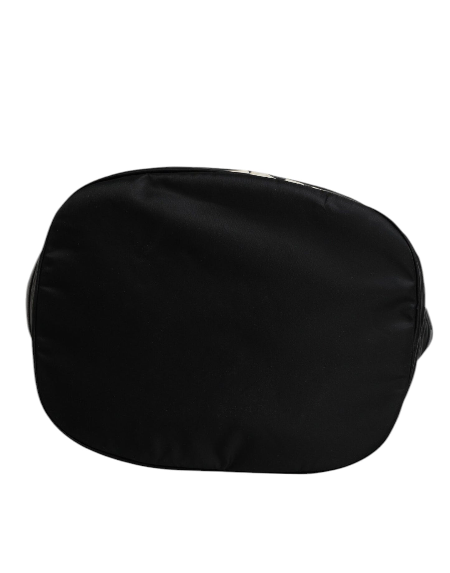 Dolce & Gabbana – Schultertasche aus schwarzem Nylon mit weißem Logo
