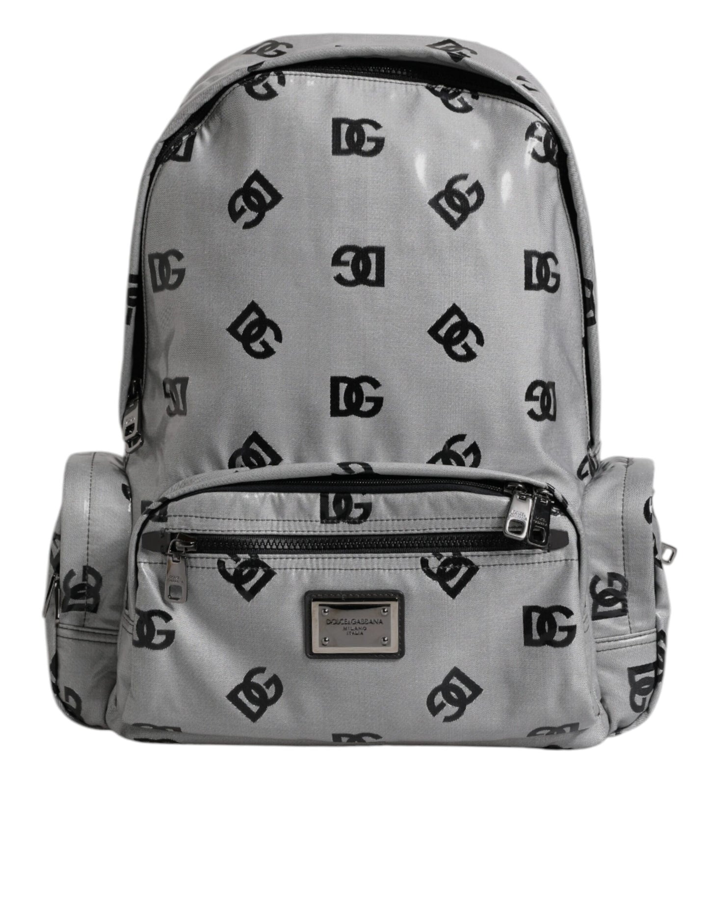 Sac à dos Dolce & Gabbana en polyester gris et noir avec logo DG