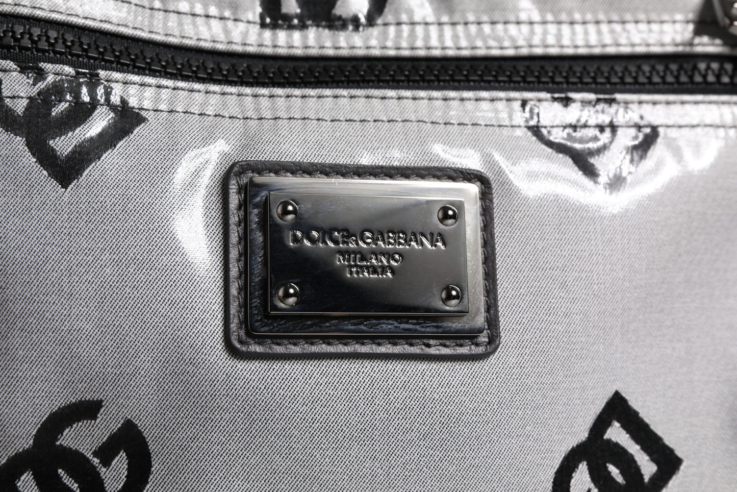 Sac à dos Dolce & Gabbana en polyester gris et noir avec logo DG