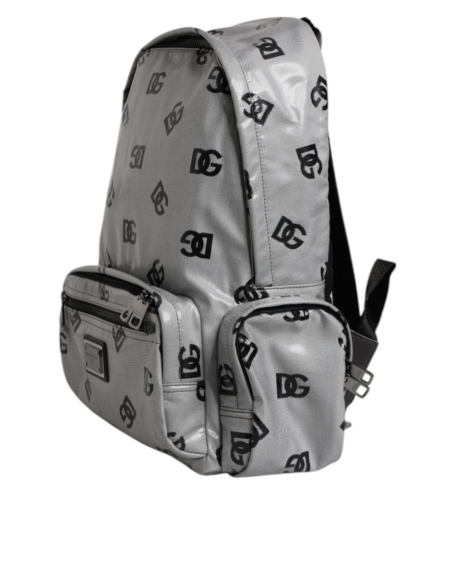 Sac à dos Dolce & Gabbana en polyester gris et noir avec logo DG