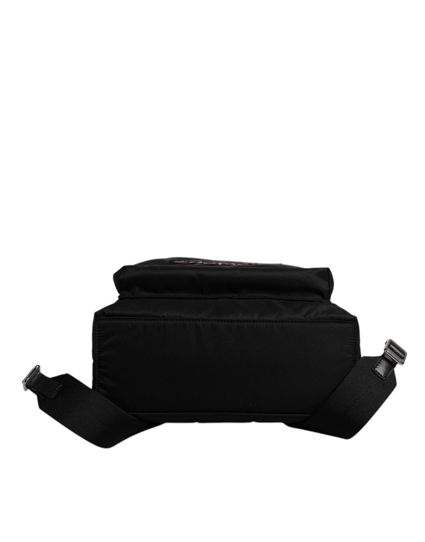 Dolce & Gabbana – Rucksack „VULCANO“ aus schwarzem Nylon #DGFAMILY mit Verzierung
