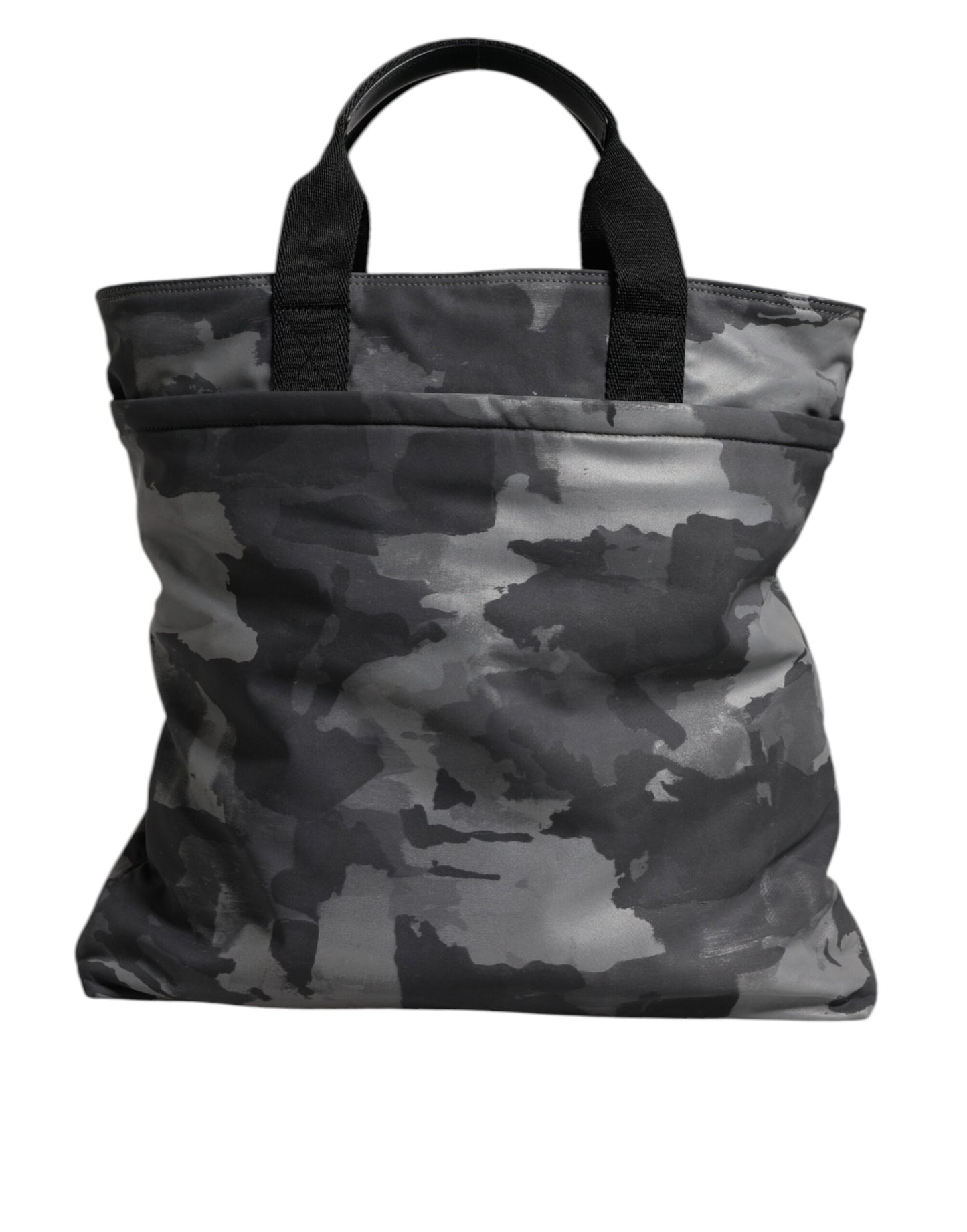 Dolce & Gabbana – Schwarze Camouflage-Tasche mit Schultergurt und Logo-Schild