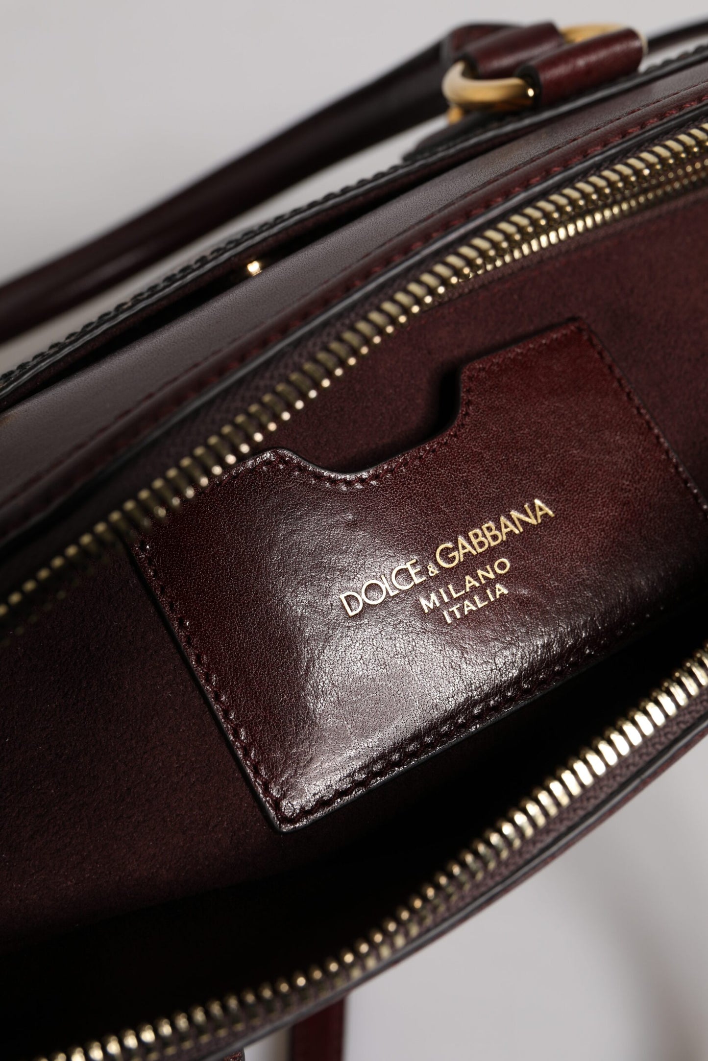Sac de sport à bandoulière en cuir léopard marron Dolce & Gabbana