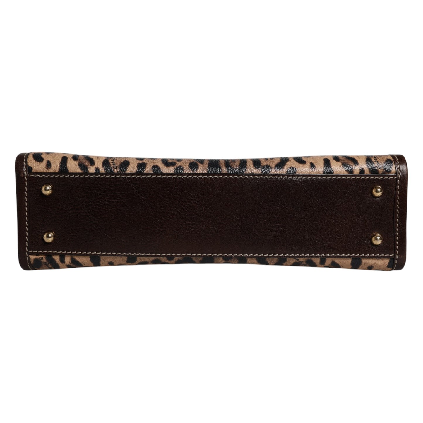 Sac fourre-tout à bandoulière en cuir léopard marron Dolce & Gabbana
