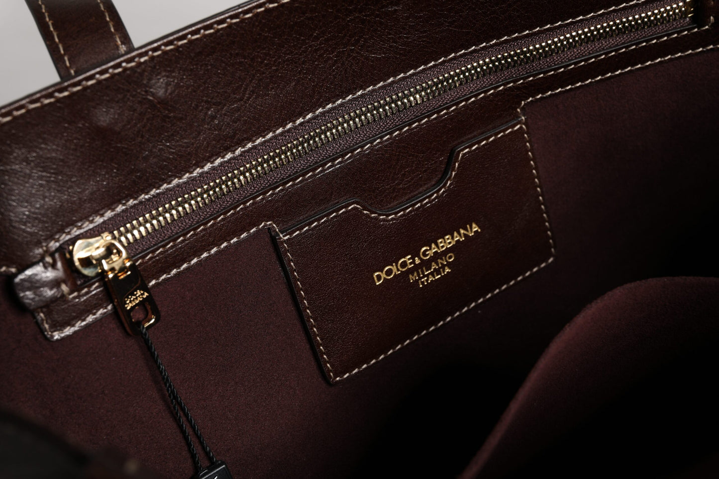 Sac fourre-tout à bandoulière en cuir léopard marron Dolce & Gabbana