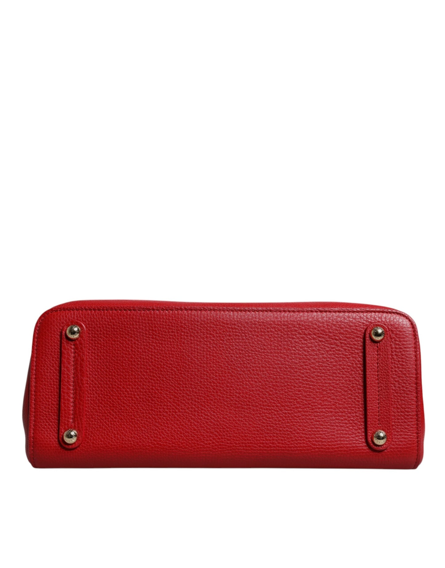 Sac à main Dolce & Gabbana en cuir de veau rouge avec plaque logo
