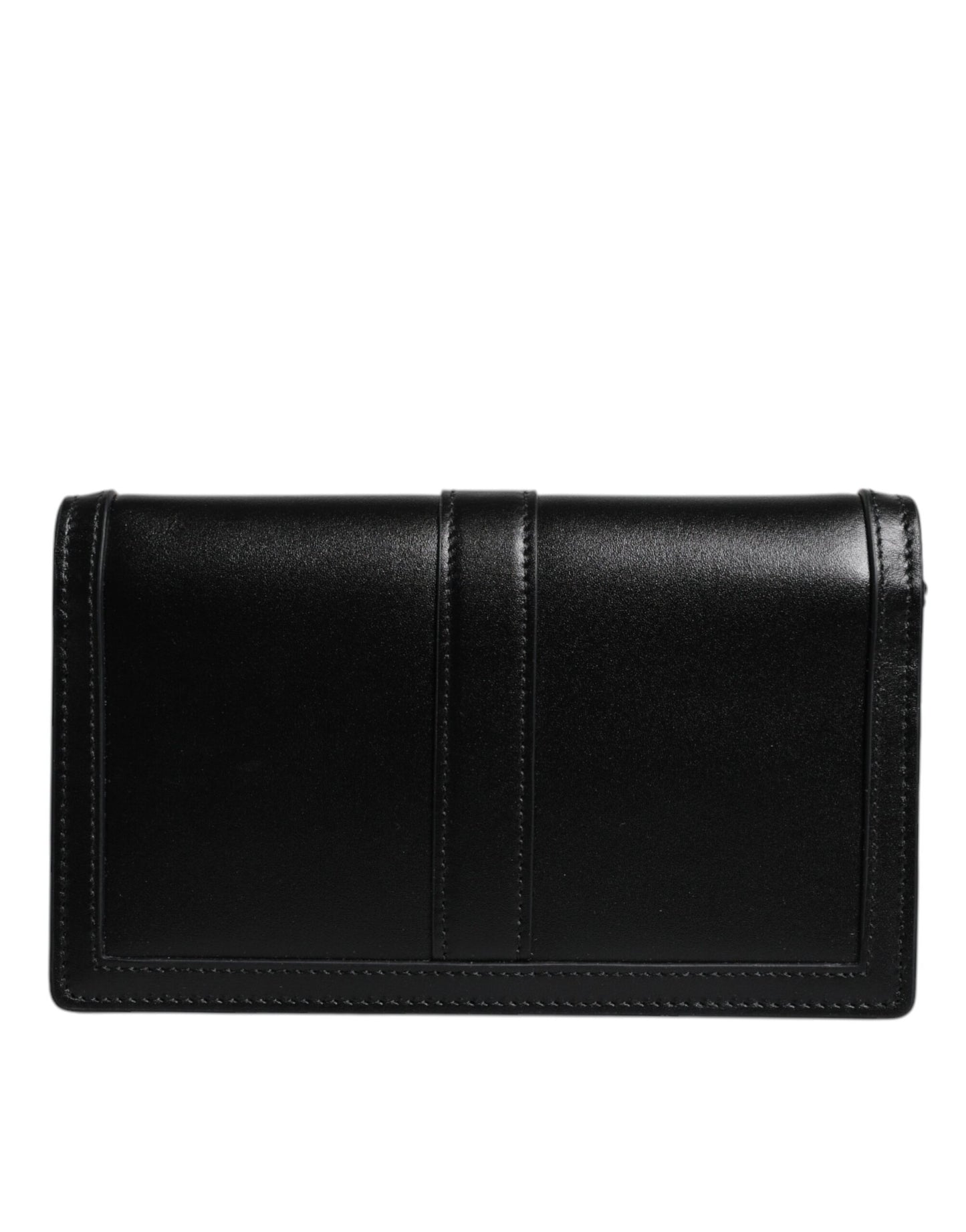 Sac bandoulière Versace en cuir de veau noir avec chaîne
