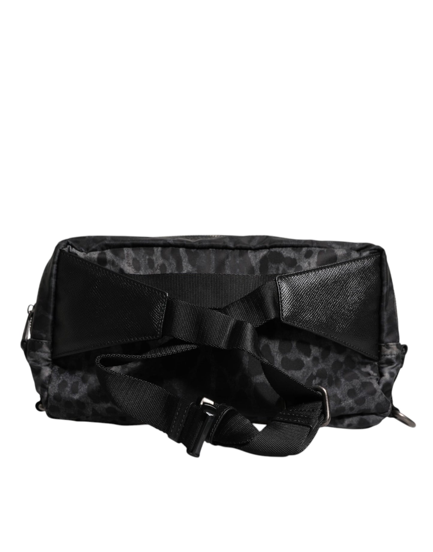 Dolce & Gabbana – Gürteltasche mit DG-Logo und Leopardenmuster in Schwarz und Grau