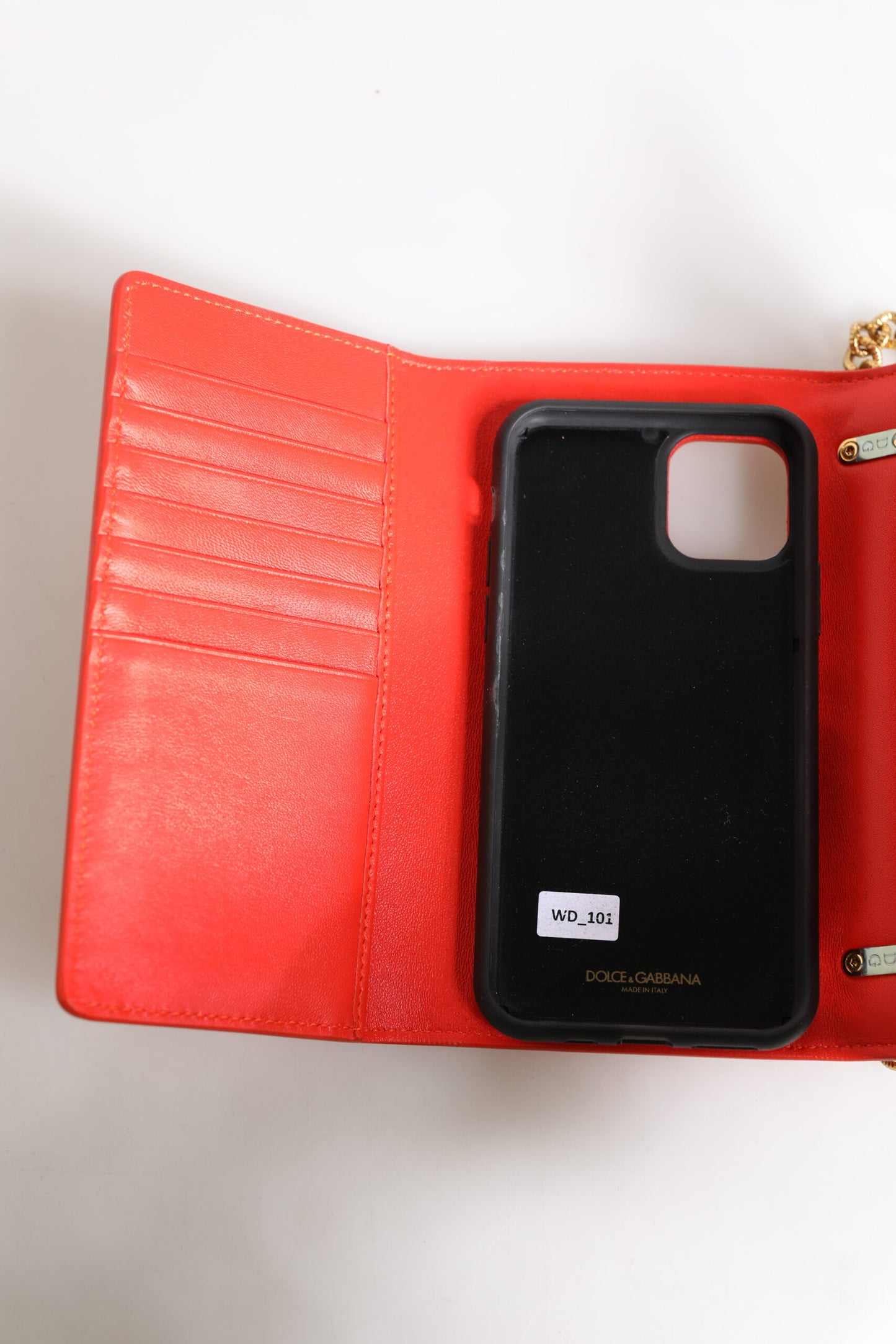 Sac bandoulière pour téléphone Dolce & Gabbana en cuir rouge matelassé Devotion