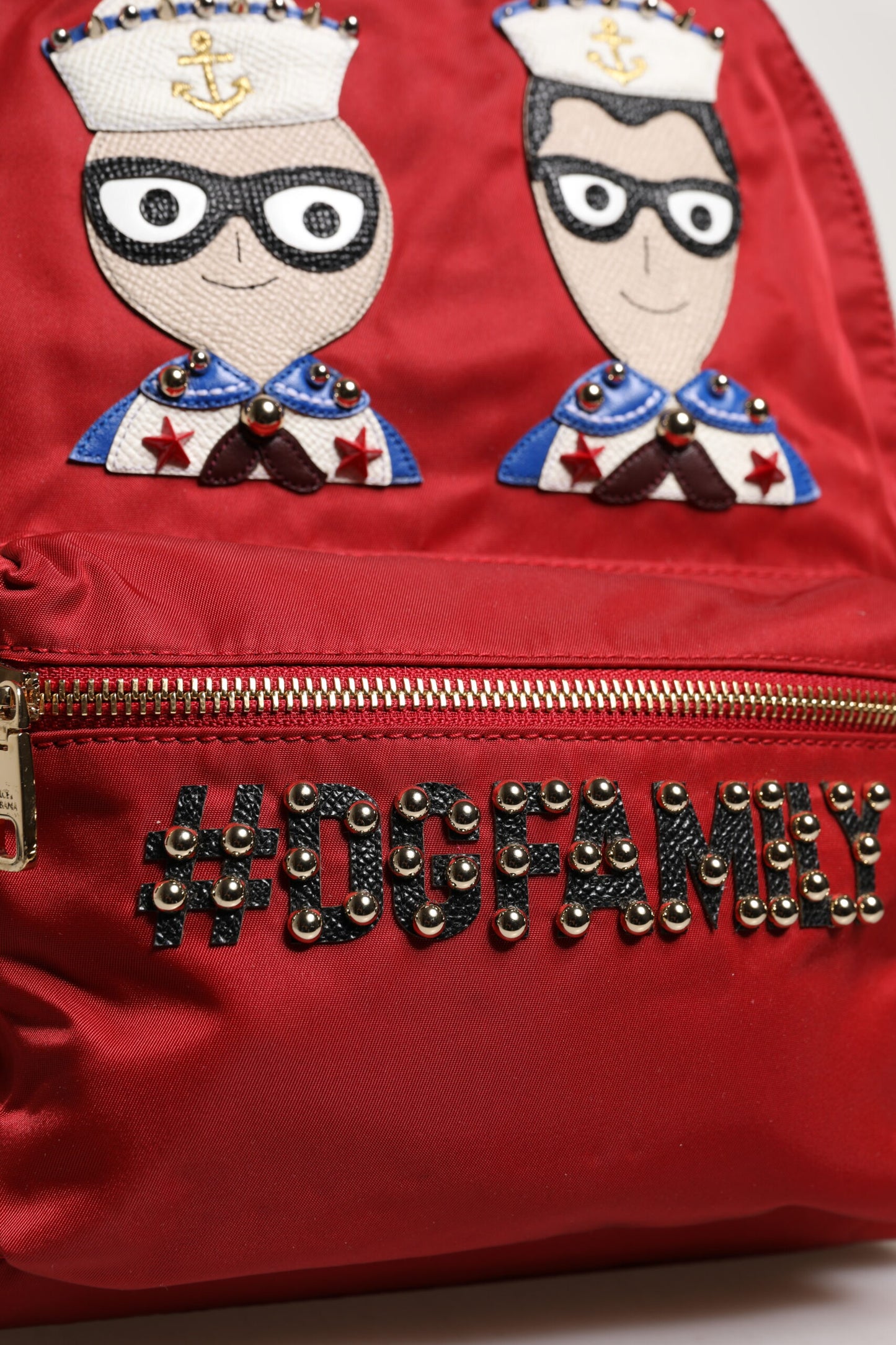 Sac à dos Dolce & Gabbana rouge #DGFAMILY VULCANO à ornements