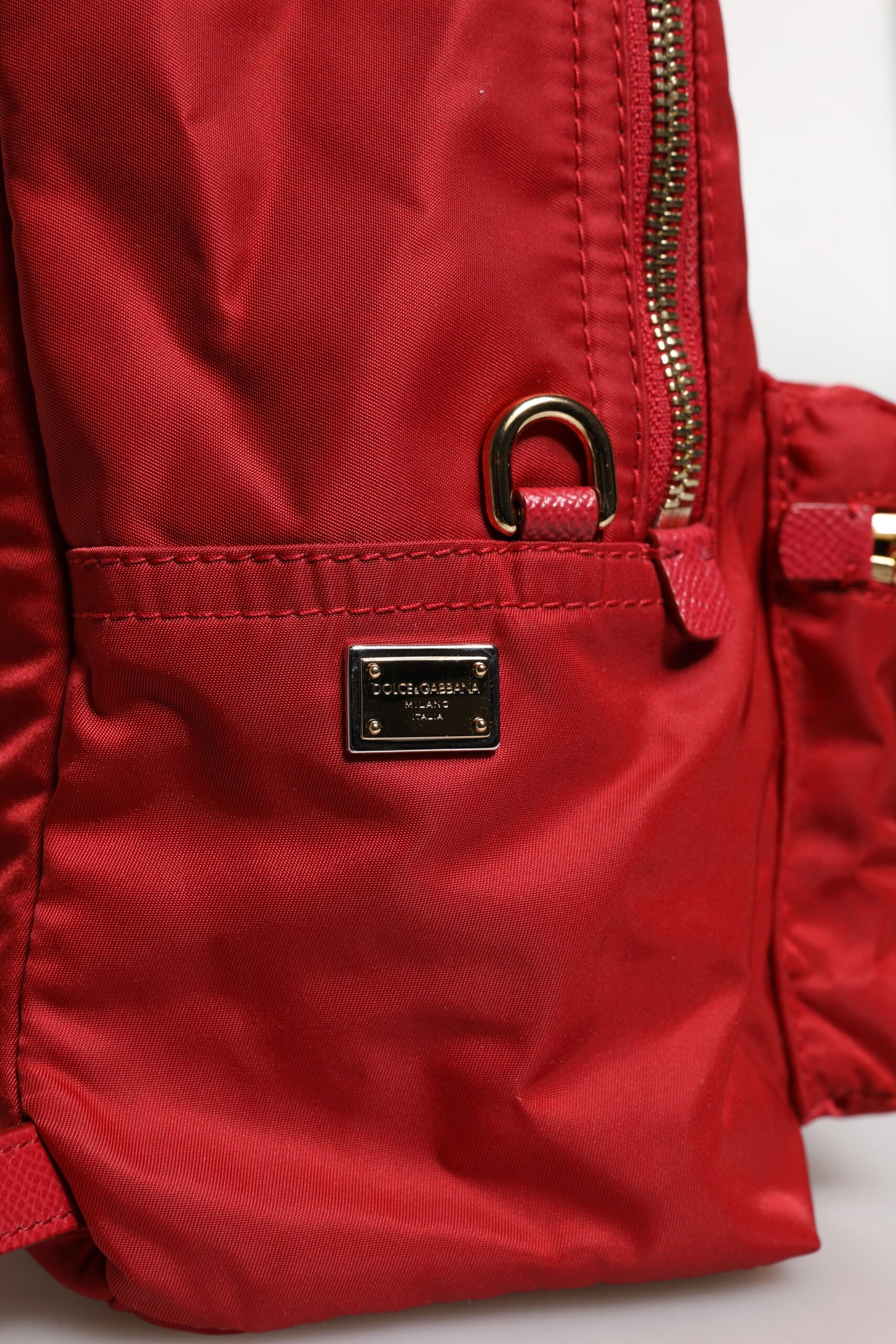 Sac à dos Dolce & Gabbana rouge #DGFAMILY VULCANO à ornements
