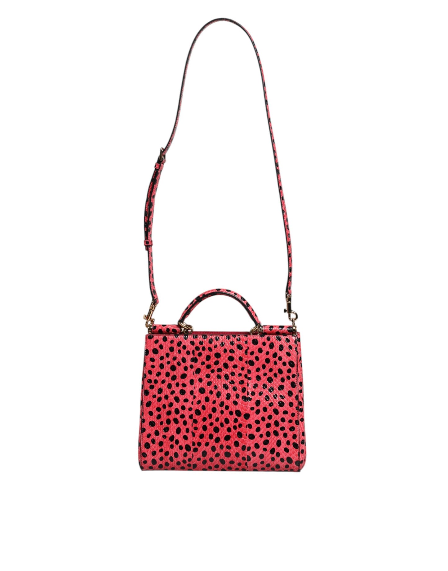 Sac fourre-tout à bandoulière en cuir exotique rose Dolce & Gabbana