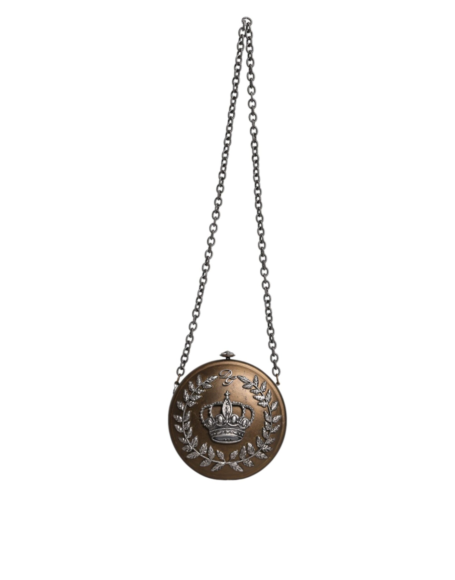 Sac bandoulière Dolce & Gabbana en laiton doré avec motif DG Crown