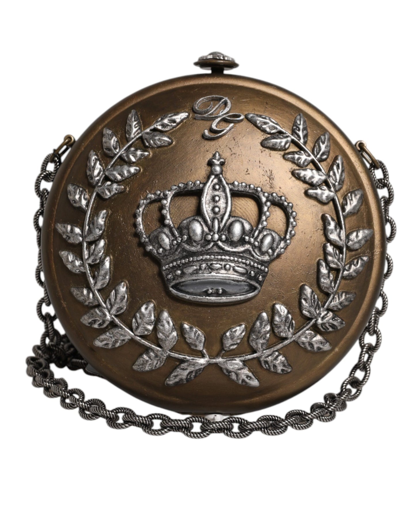 Sac bandoulière Dolce & Gabbana en laiton doré avec motif DG Crown