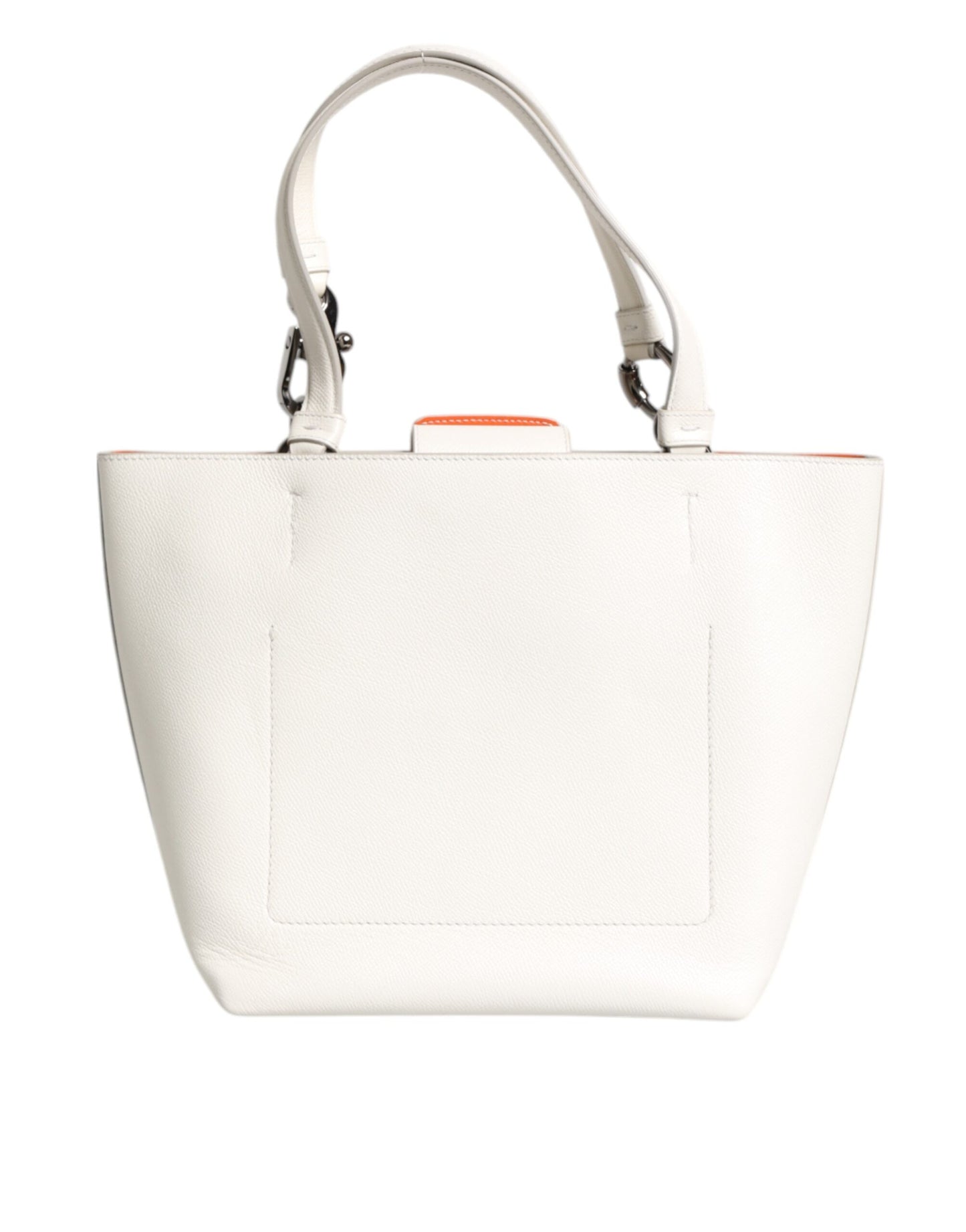 Sac fourre-tout à poignée supérieure en cuir blanc Dolce & Gabbana #DG BEATRICE