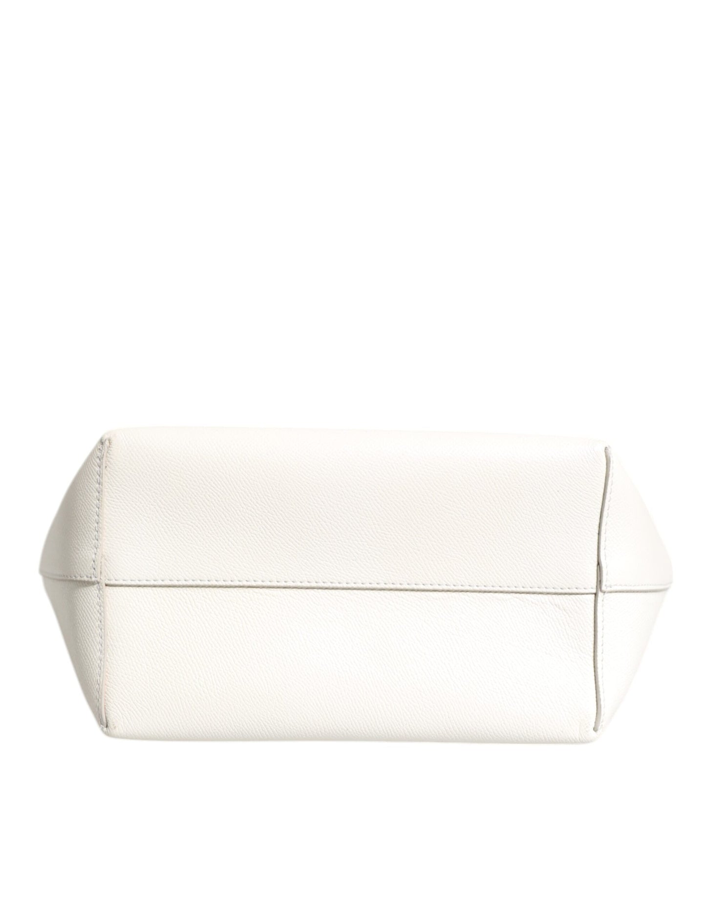 Sac fourre-tout à poignée supérieure en cuir blanc Dolce & Gabbana #DG BEATRICE