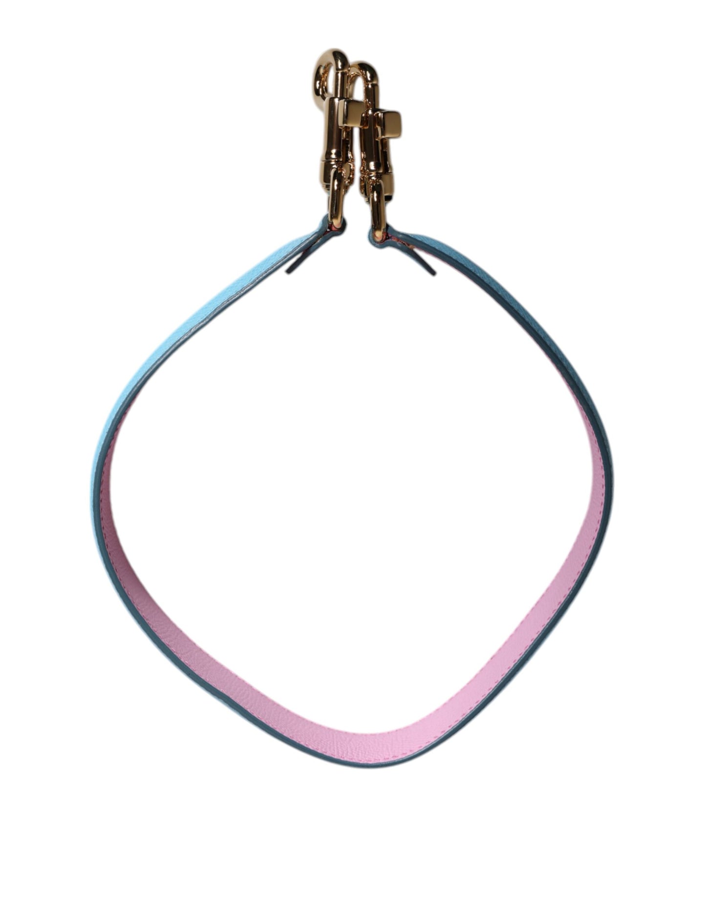 Sac à bandoulière en cuir rose et bleu Dolce & Gabbana