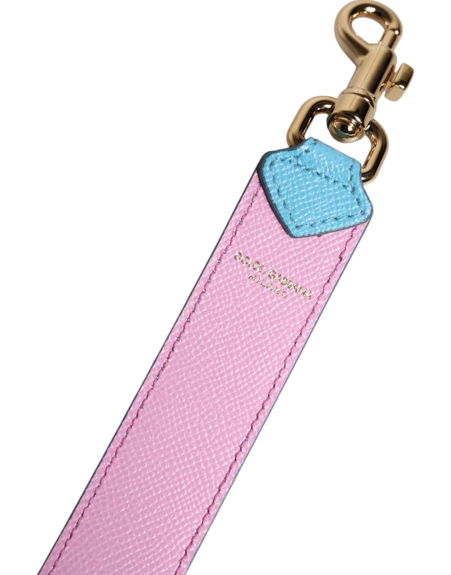 Sac à bandoulière en cuir rose et bleu Dolce & Gabbana