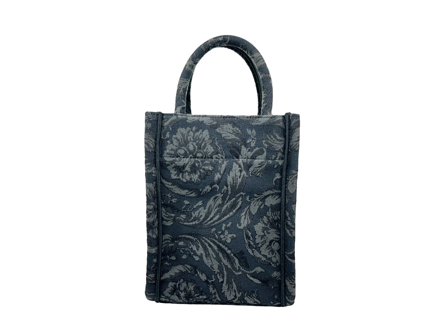 Versace Athena Barocco Mini sac à bandoulière fourre-tout à poignée supérieure Noir